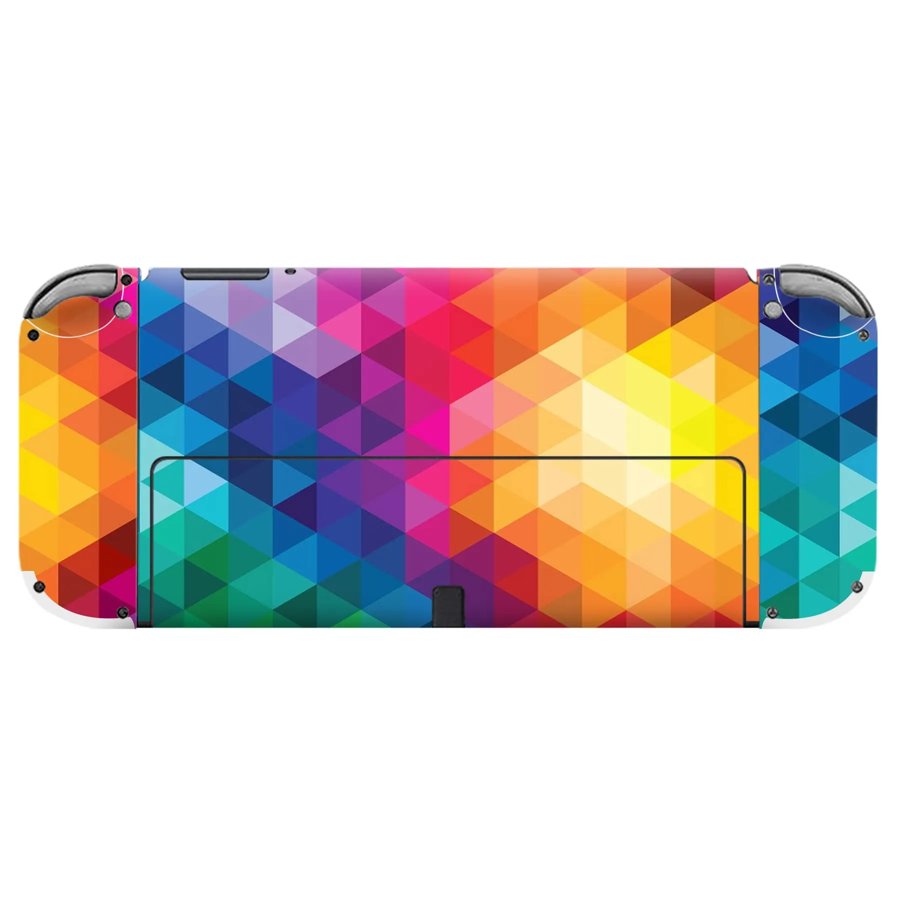 playvital Adesivo per Nintendo Switch OLED, Triangolo Colorato - immagine 4