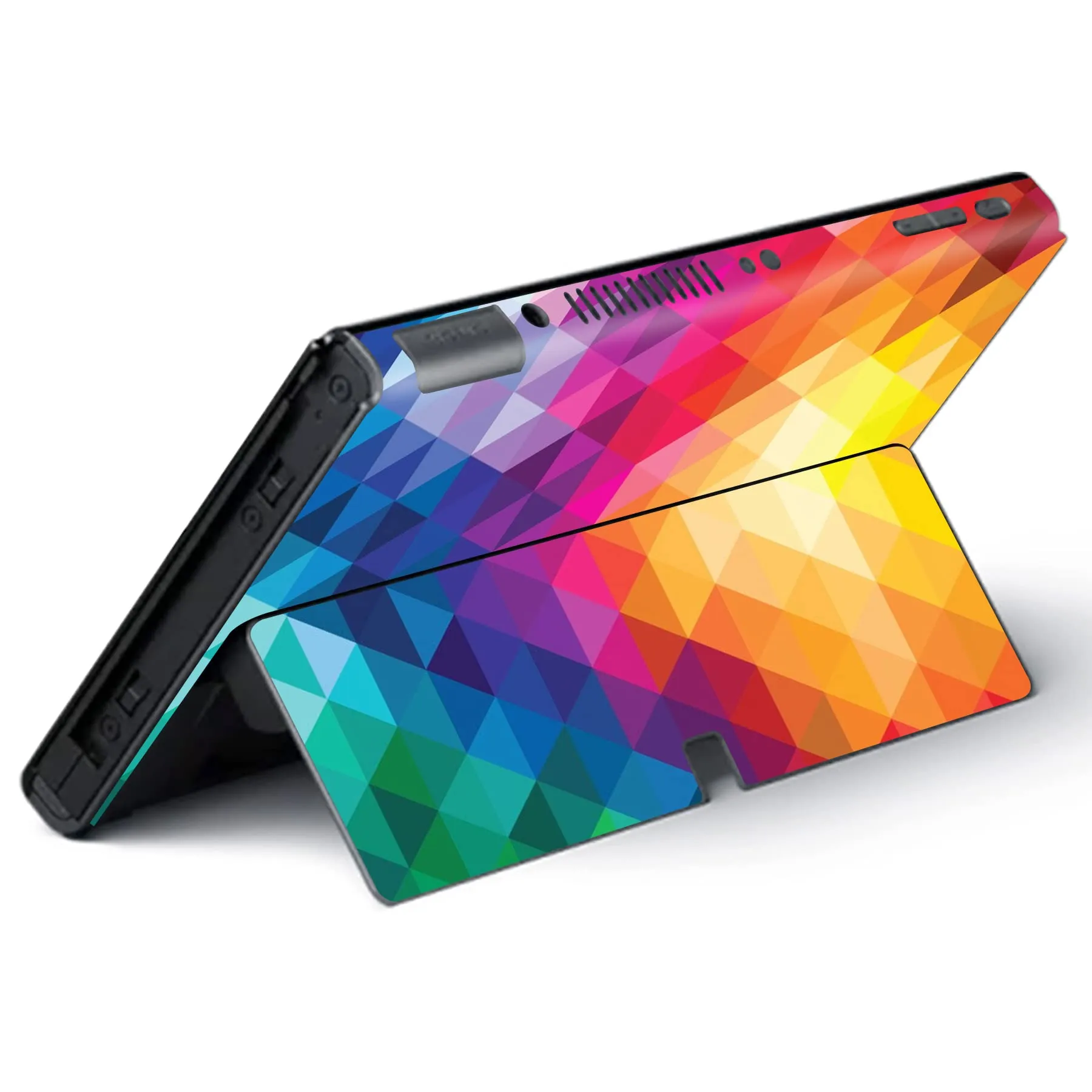 playvital Adesivo per Nintendo Switch OLED, Triangolo Colorato - immagine 5