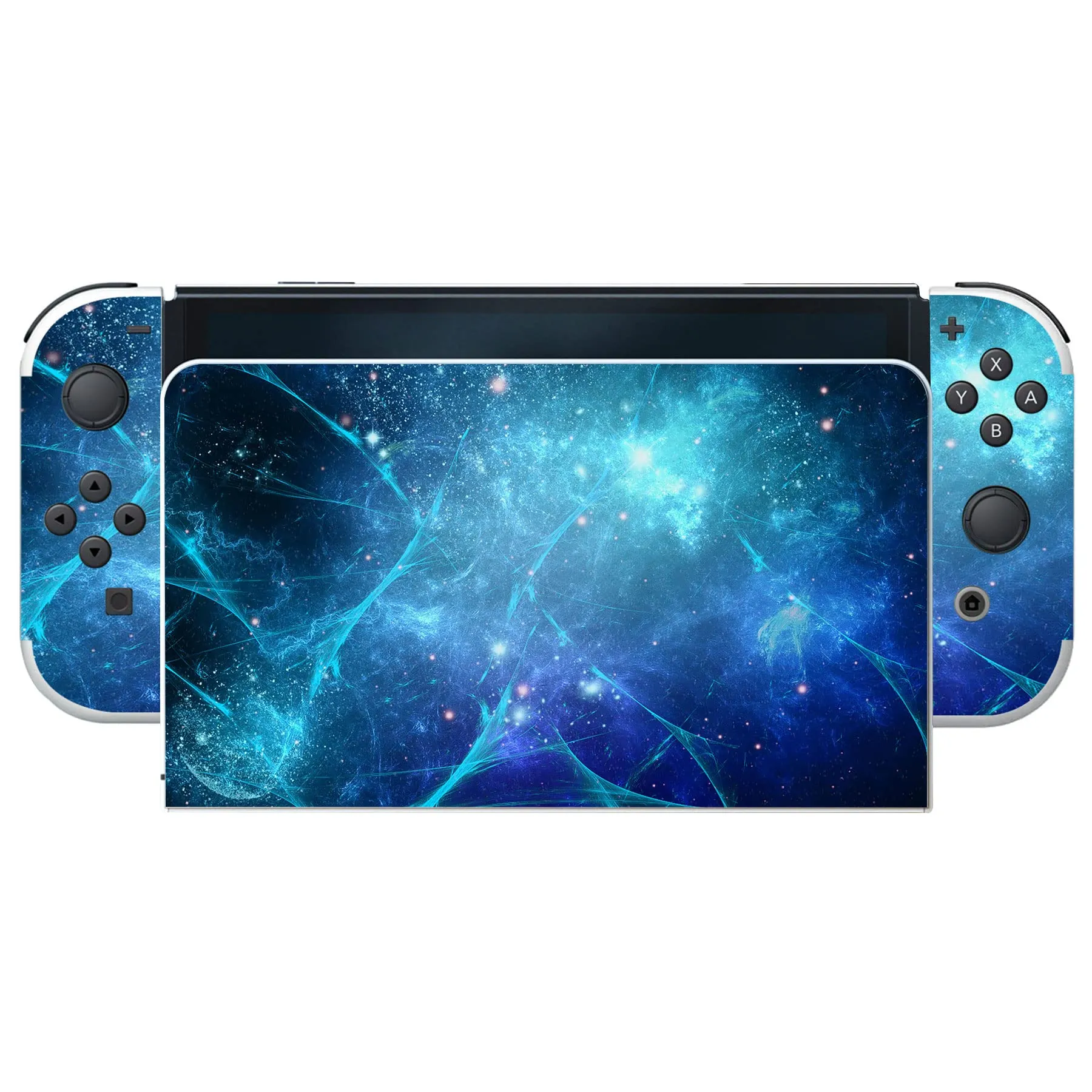 playvital Adesivo per Nintendo Switch OLED, Nebulosa Blu - immagine 8