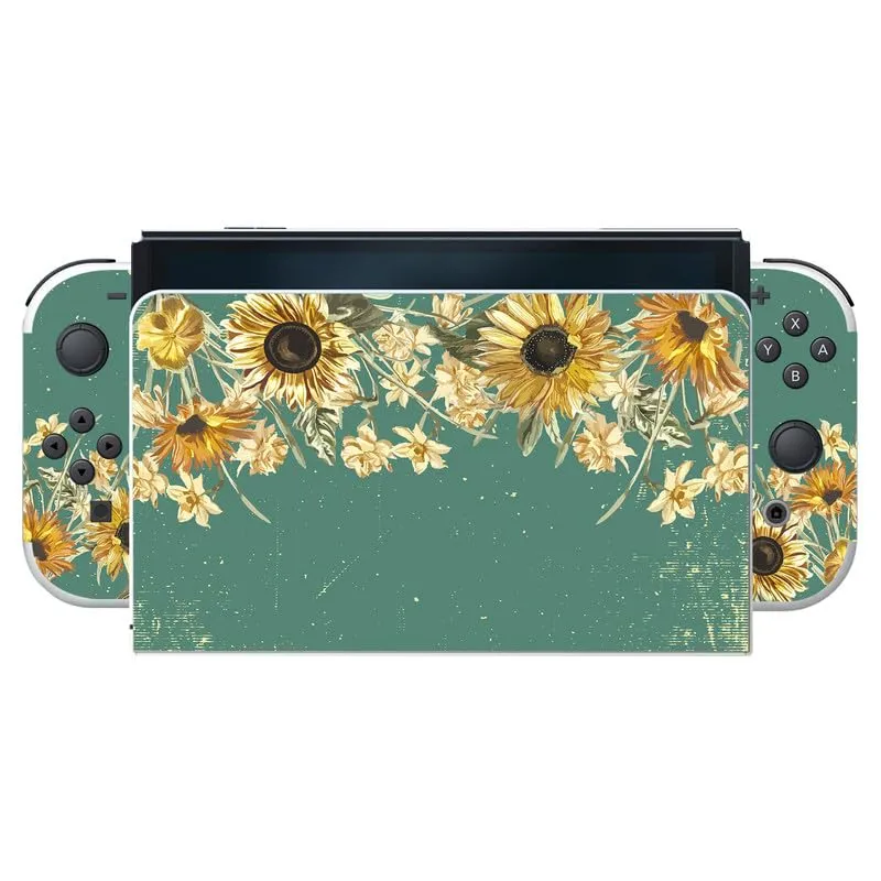 playvital Adesivo per Nintendo Switch OLED, Girasoli - immagine 7