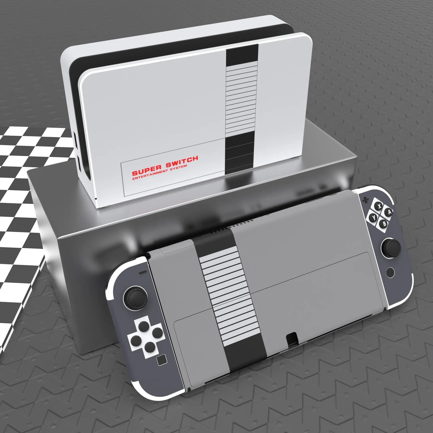 playvital Adesivo per Nintendo Switch OLED, Stile NES Classico - immagine 2