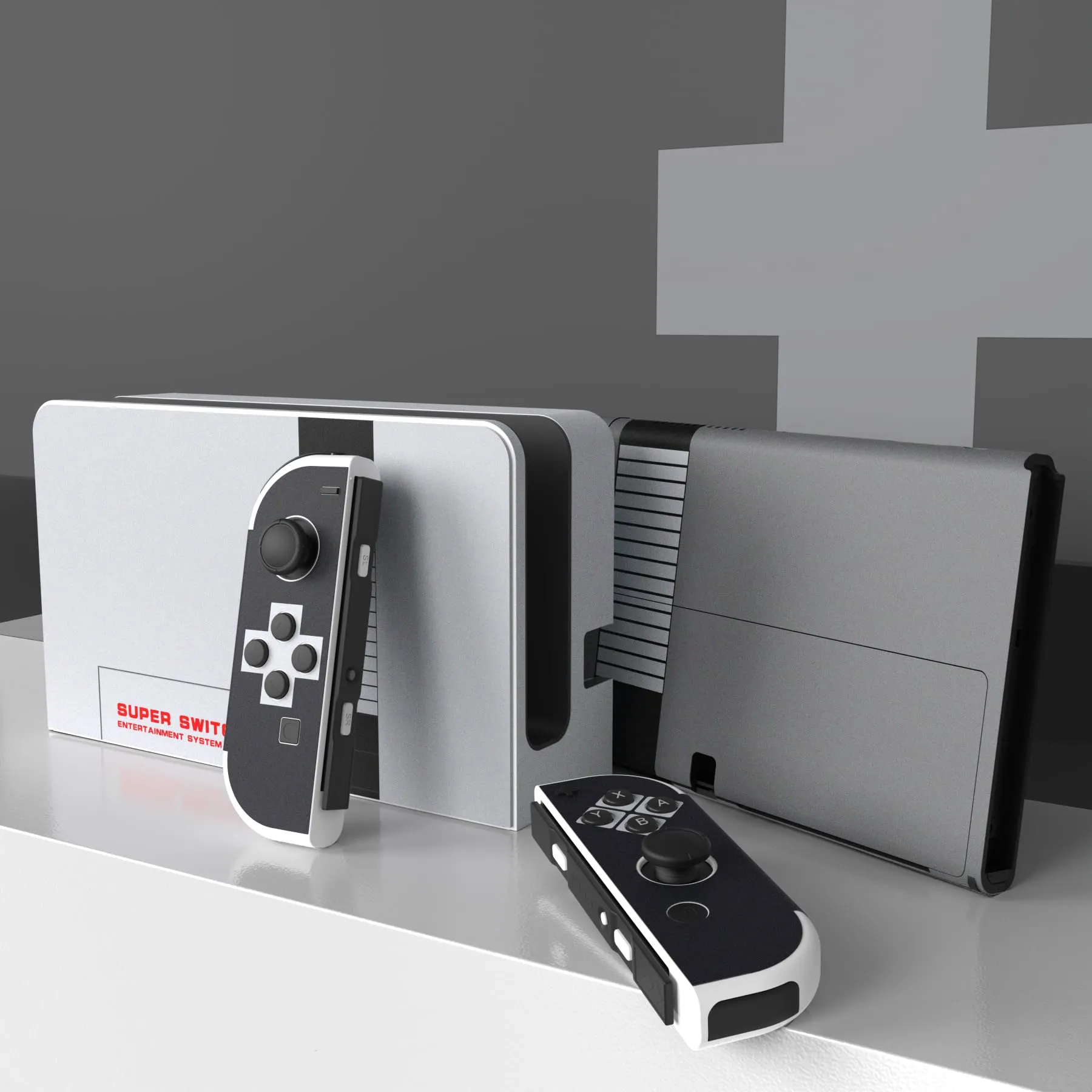 playvital Adesivo per Nintendo Switch OLED, Stile NES Classico - immagine 3