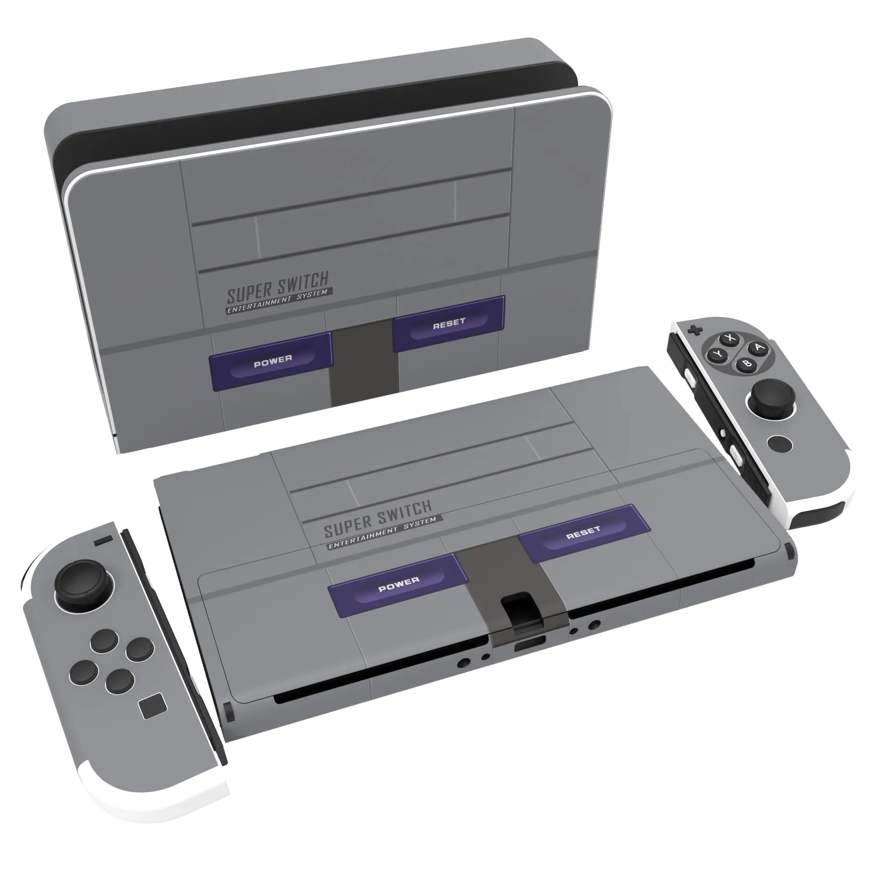 playvital Adesivo per Nintendo Switch OLED, Stile SNES Classico - immagine 1