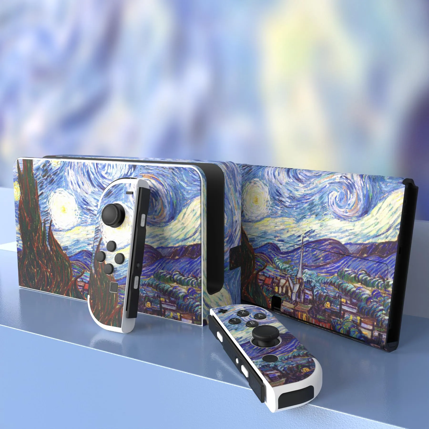 playvital Adesivo per Nintendo Switch OLED, Notte Stellata - immagine 3