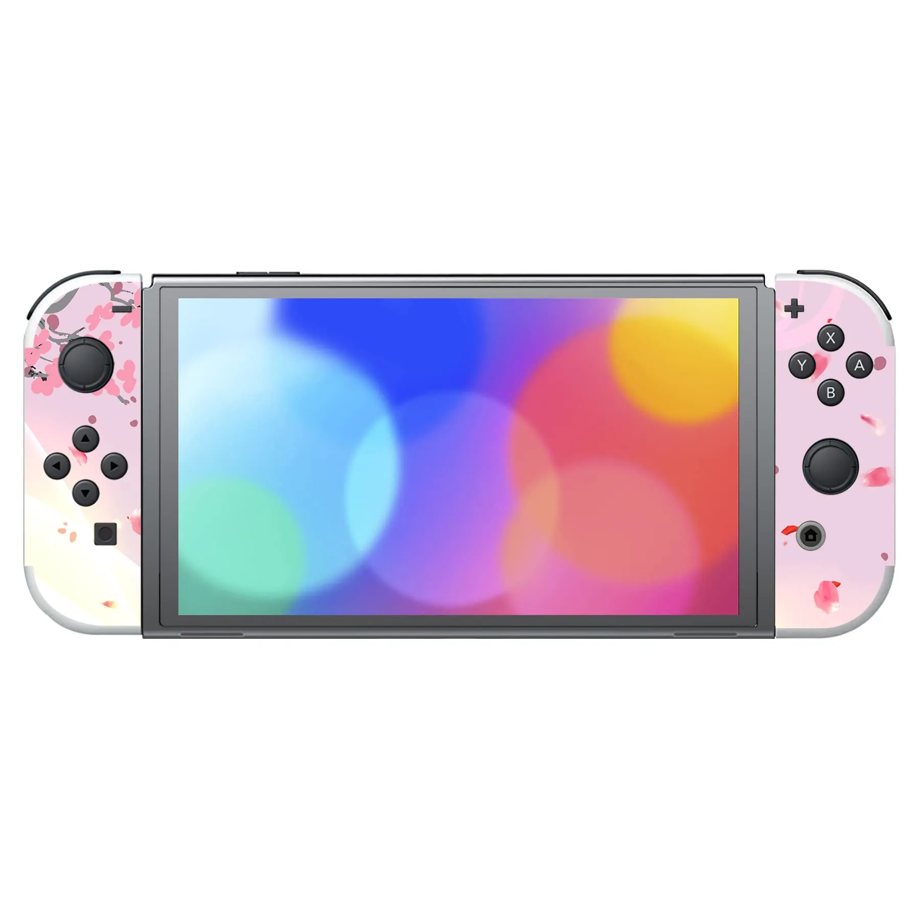 playvital Adesivo per Nintendo Switch OLED, Fiore Rosa - immagine 4
