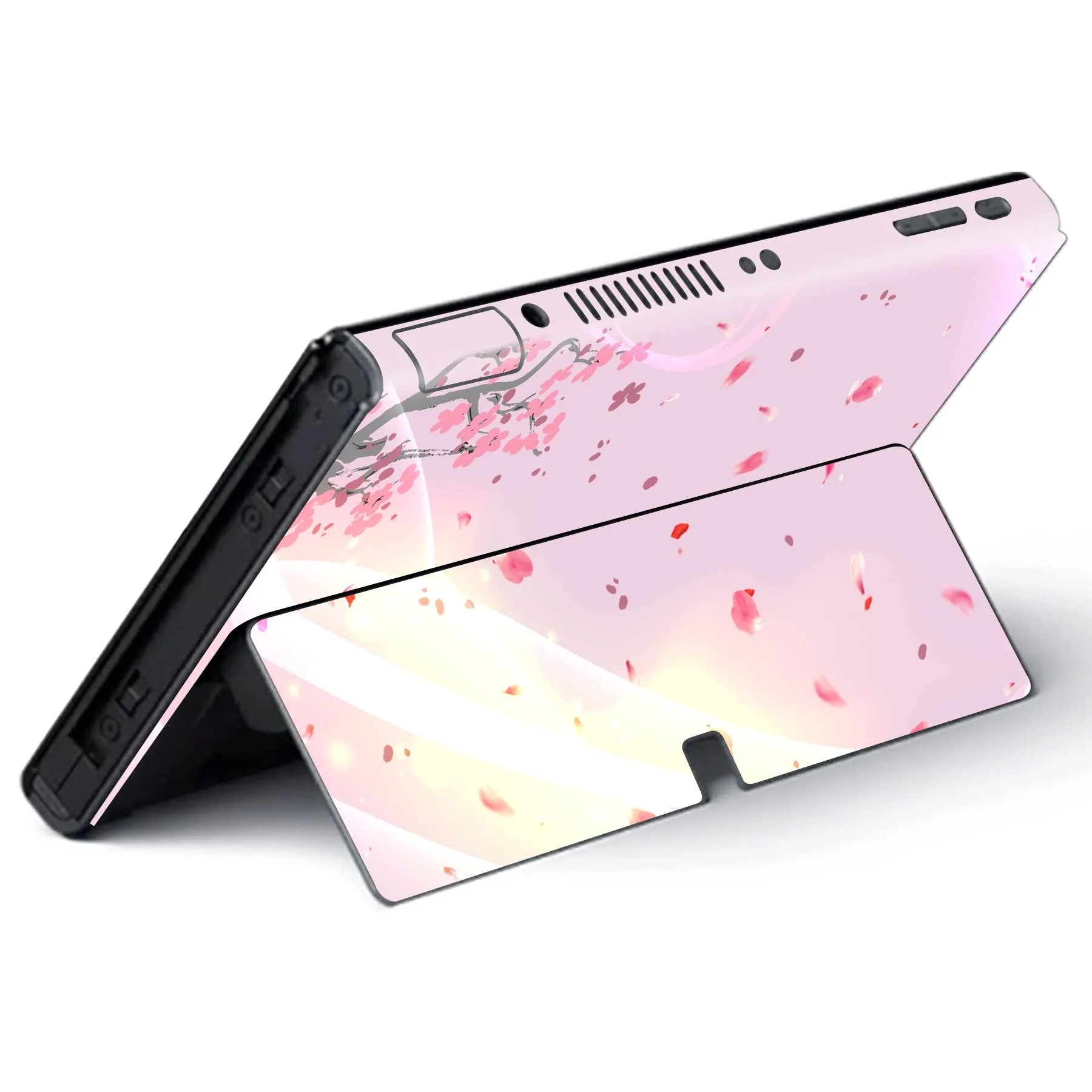 playvital Adesivo per Nintendo Switch OLED, Fiore Rosa - immagine 5