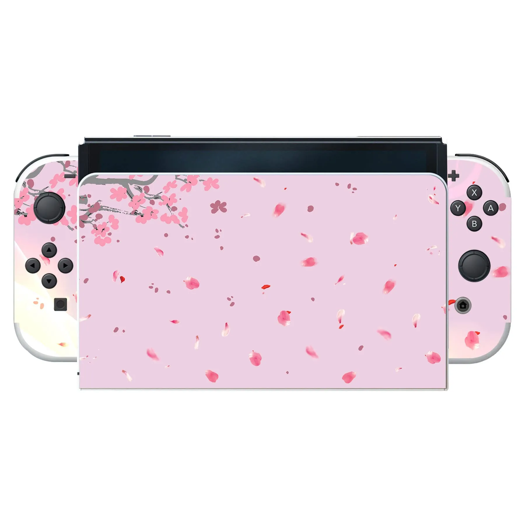 playvital Adesivo per Nintendo Switch OLED, Fiore Rosa - immagine 8