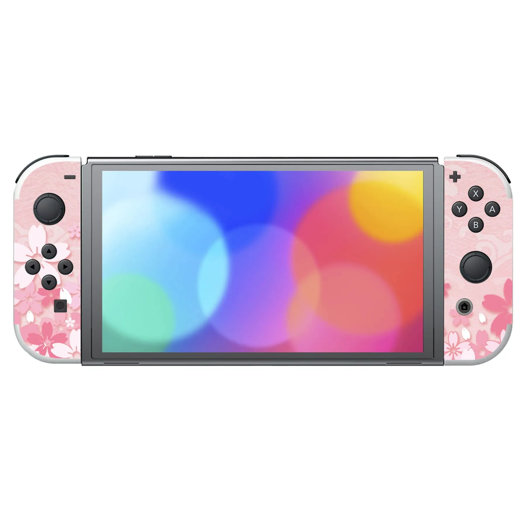 playvital Adesivo per Nintendo Switch OLED, Petali di Fiori Rosa - immagine 4