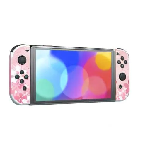 playvital Adesivo per Nintendo Switch OLED, Petali di Fiori Rosa - immagine 9
