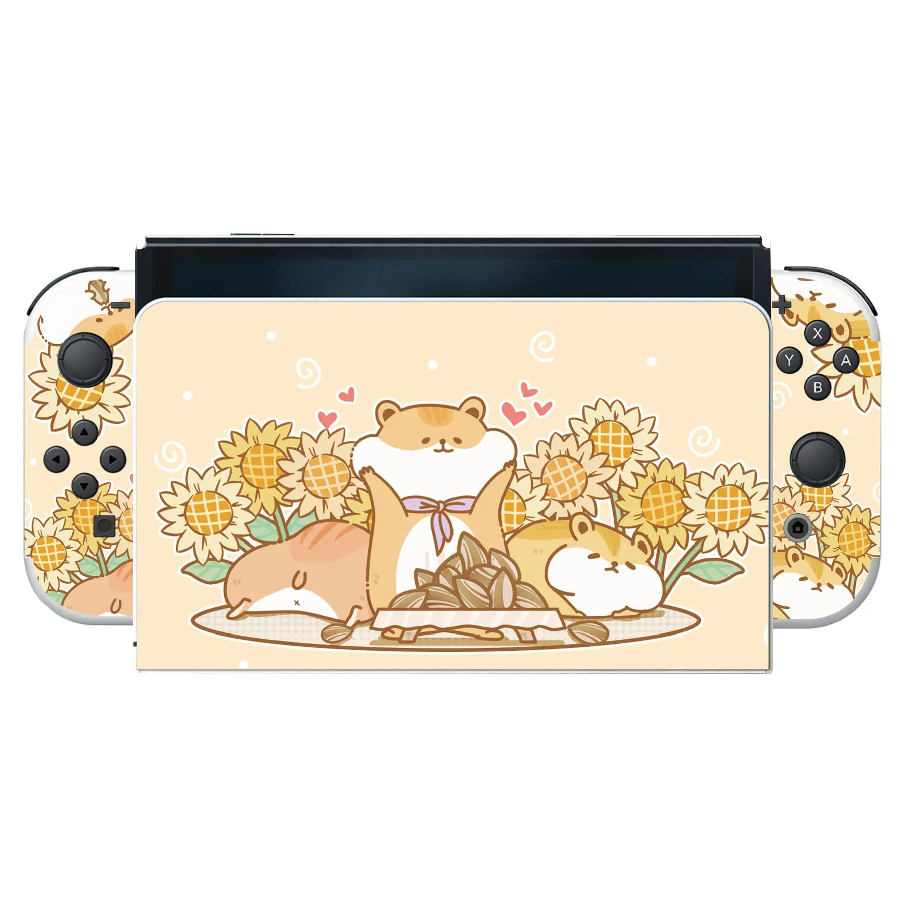 playvital Adesivo per Nintendo Switch OLED, Criceto e Girasole - immagine 7