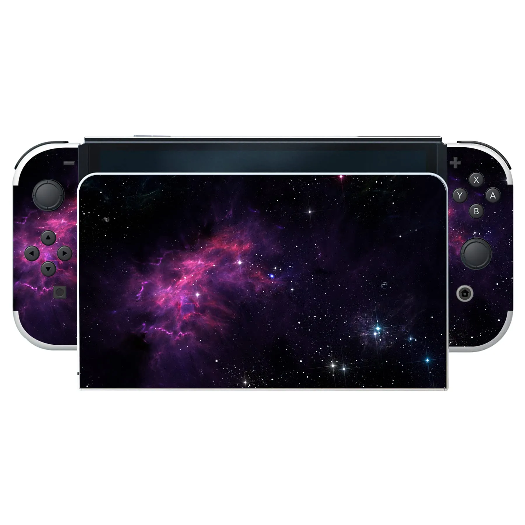 playvital Adesivo per Nintendo Switch OLED, Nebulosa Viola - immagine 7