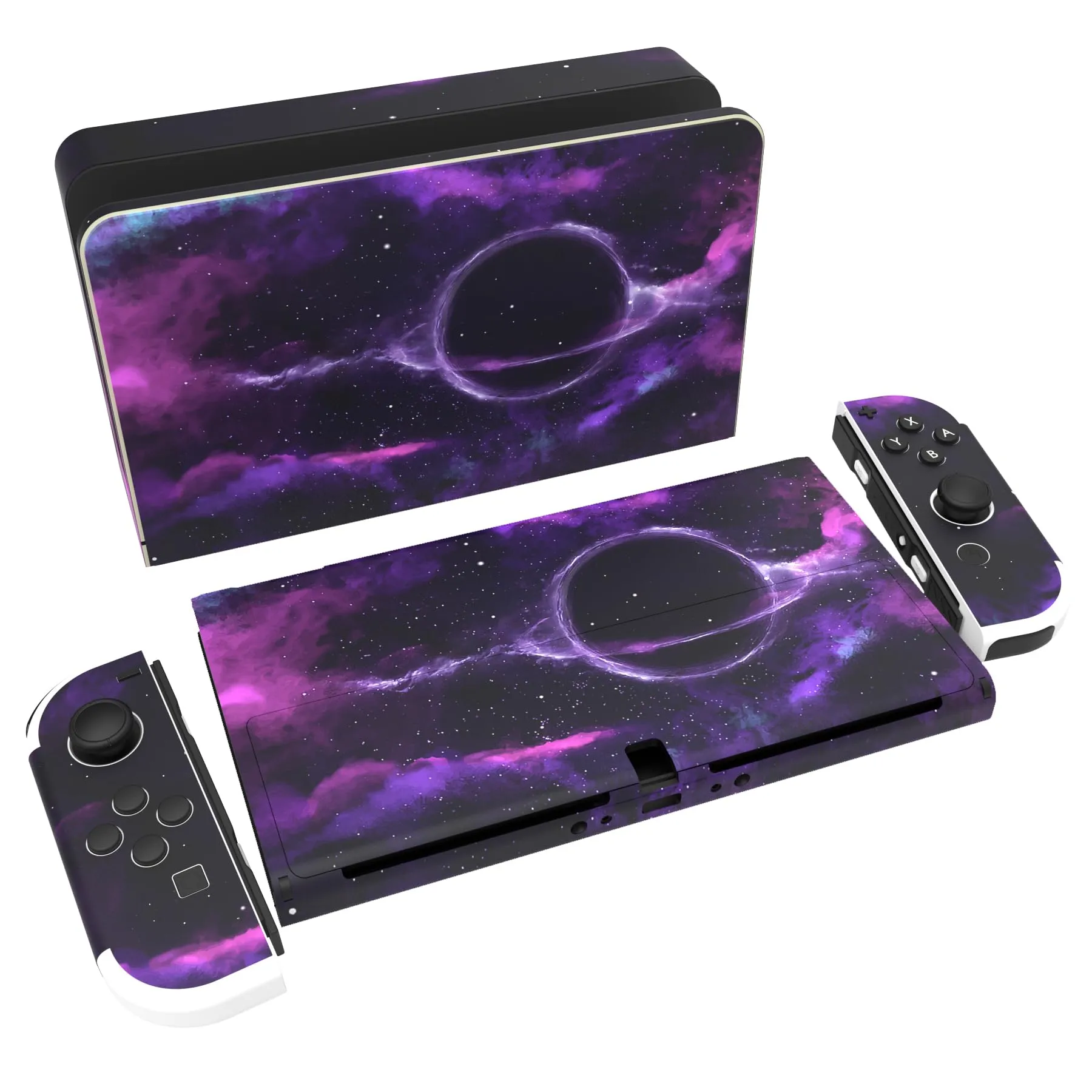 playvital Adesivo per Nintendo Switch OLED, Spazio Profondo Viola - immagine 1