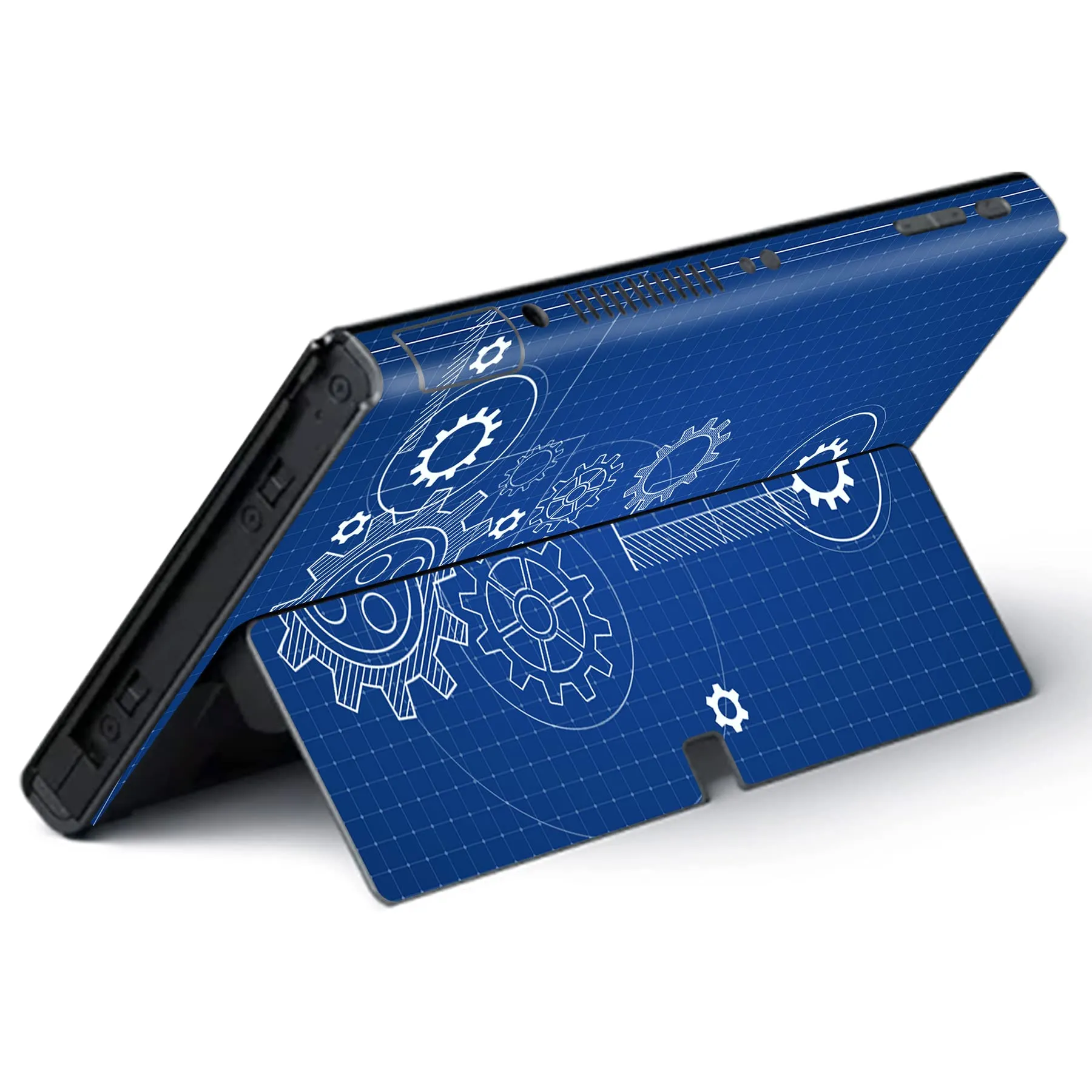 playvital Adesivo per Nintendo Switch OLED, Schizzo Dinamico Blu - immagine 5