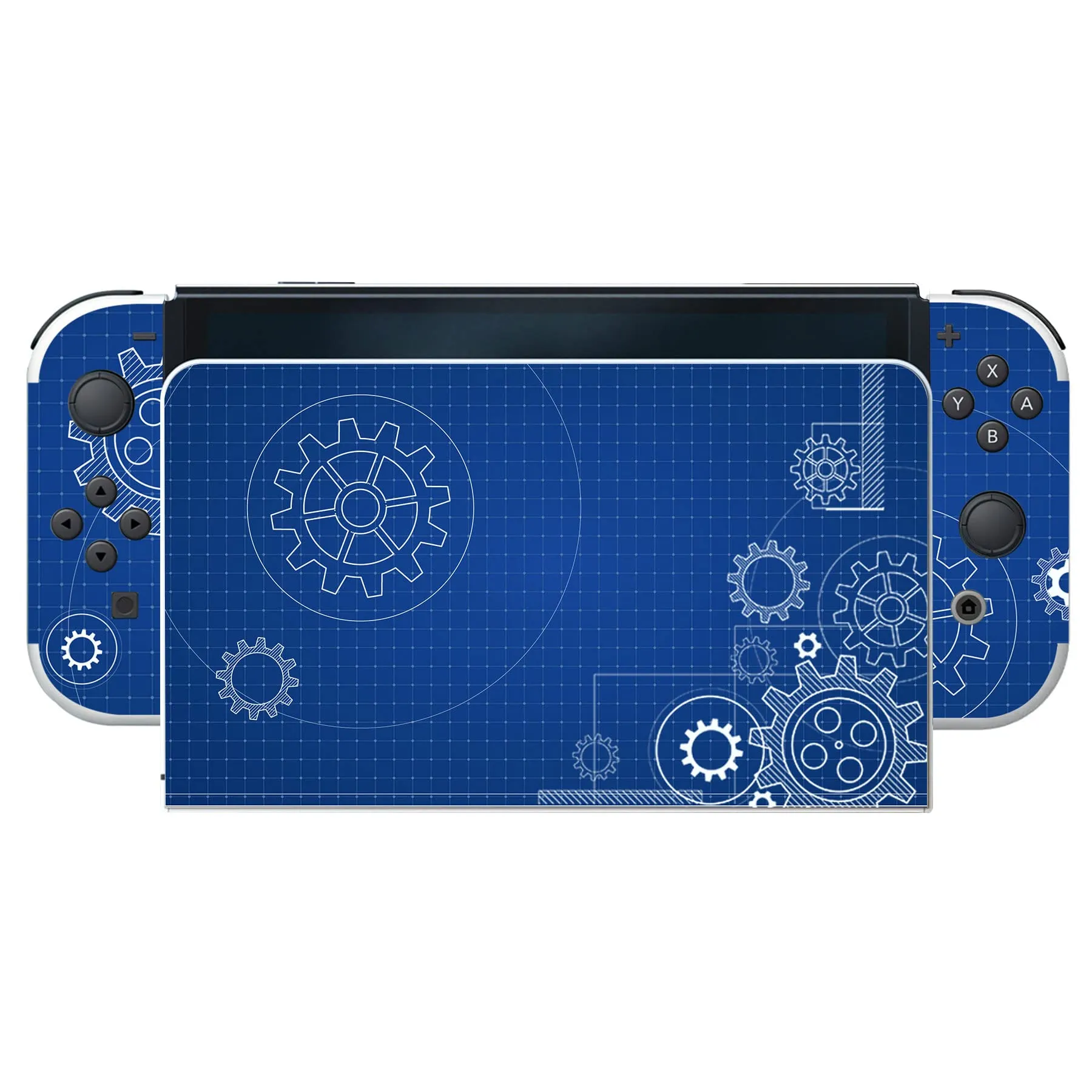playvital Adesivo per Nintendo Switch OLED, Schizzo Dinamico Blu - immagine 7
