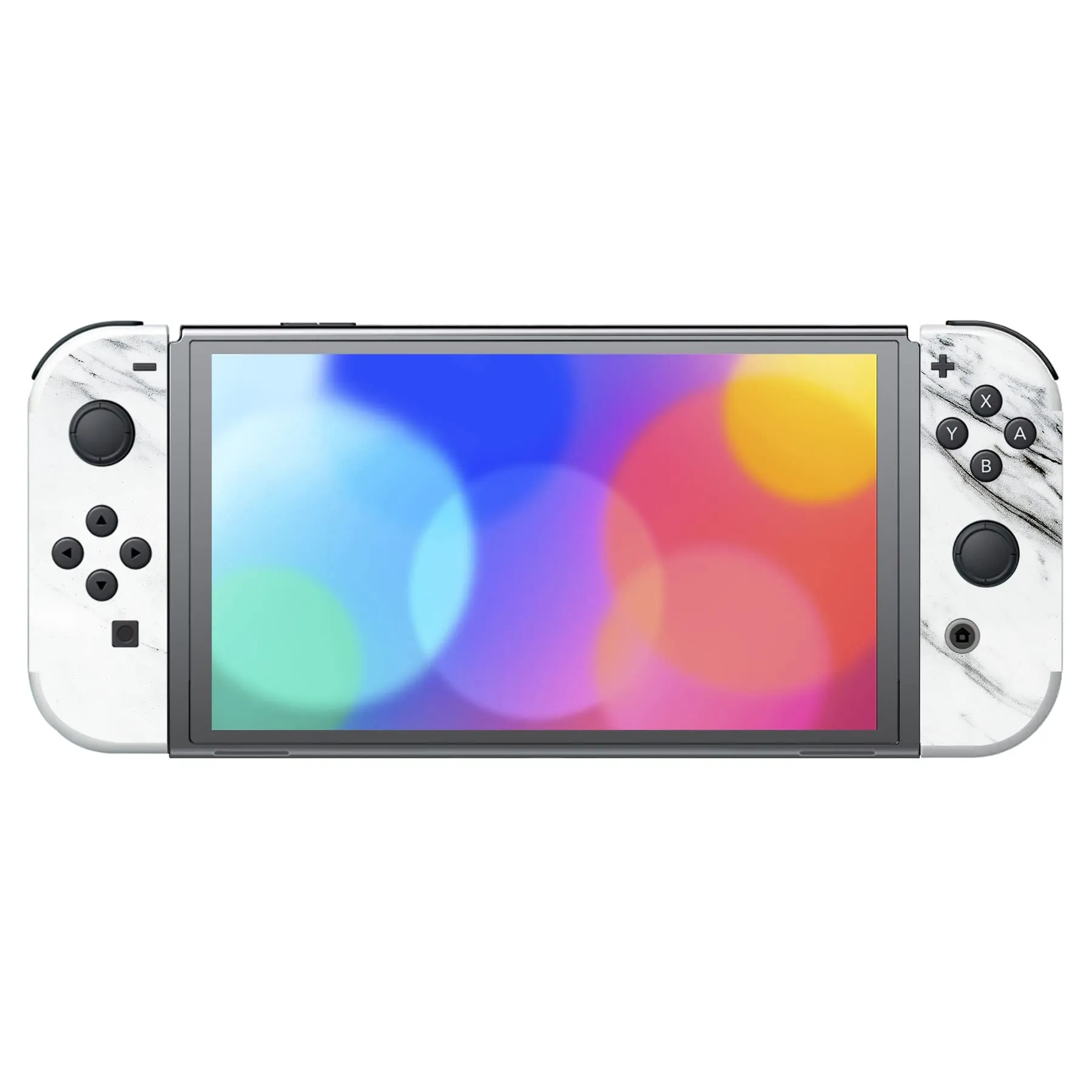 playvital Adesivo per Nintendo Switch OLED, Marmo Bianco Moderno - immagine 4