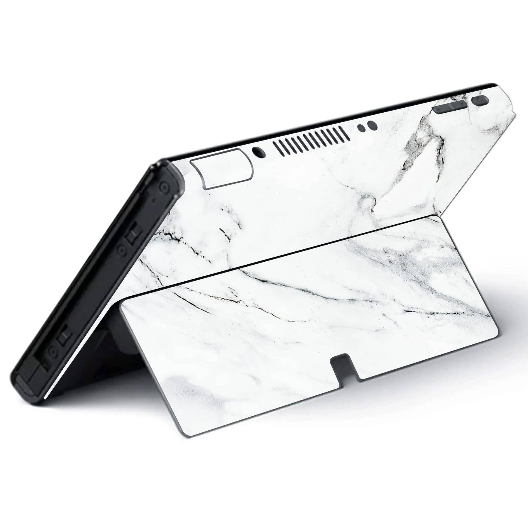 playvital Adesivo per Nintendo Switch OLED, Marmo Bianco Moderno - immagine 5