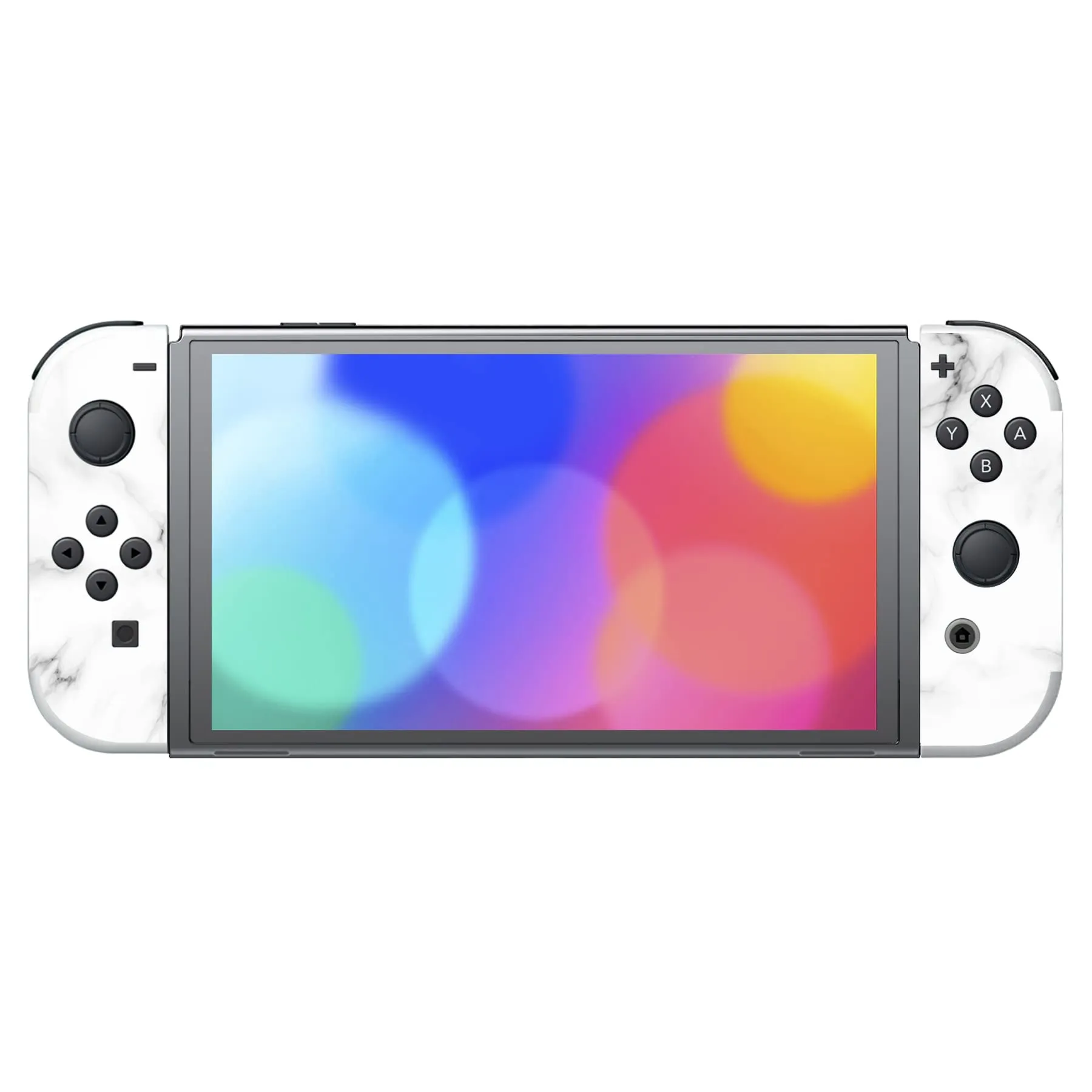 playvital Adesivo per Nintendo Switch OLED, Marmo Bianco Senza Cuciture - immagine 4
