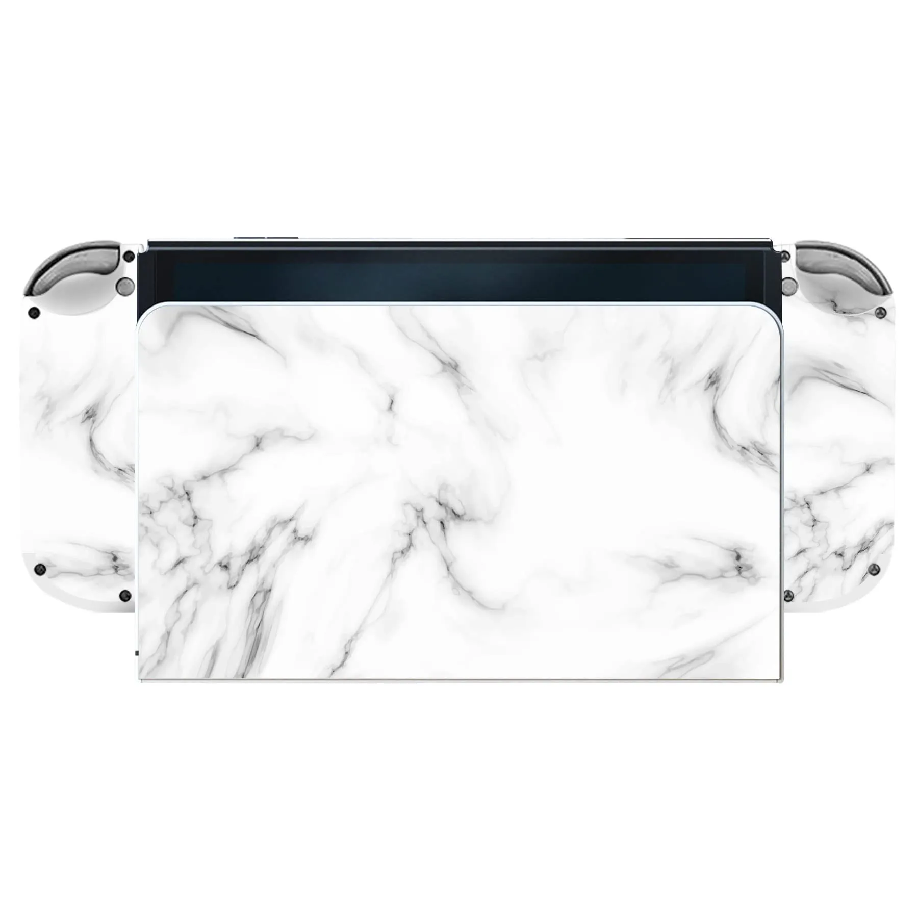 playvital Adesivo per Nintendo Switch OLED, Marmo Bianco Senza Cuciture - immagine 7
