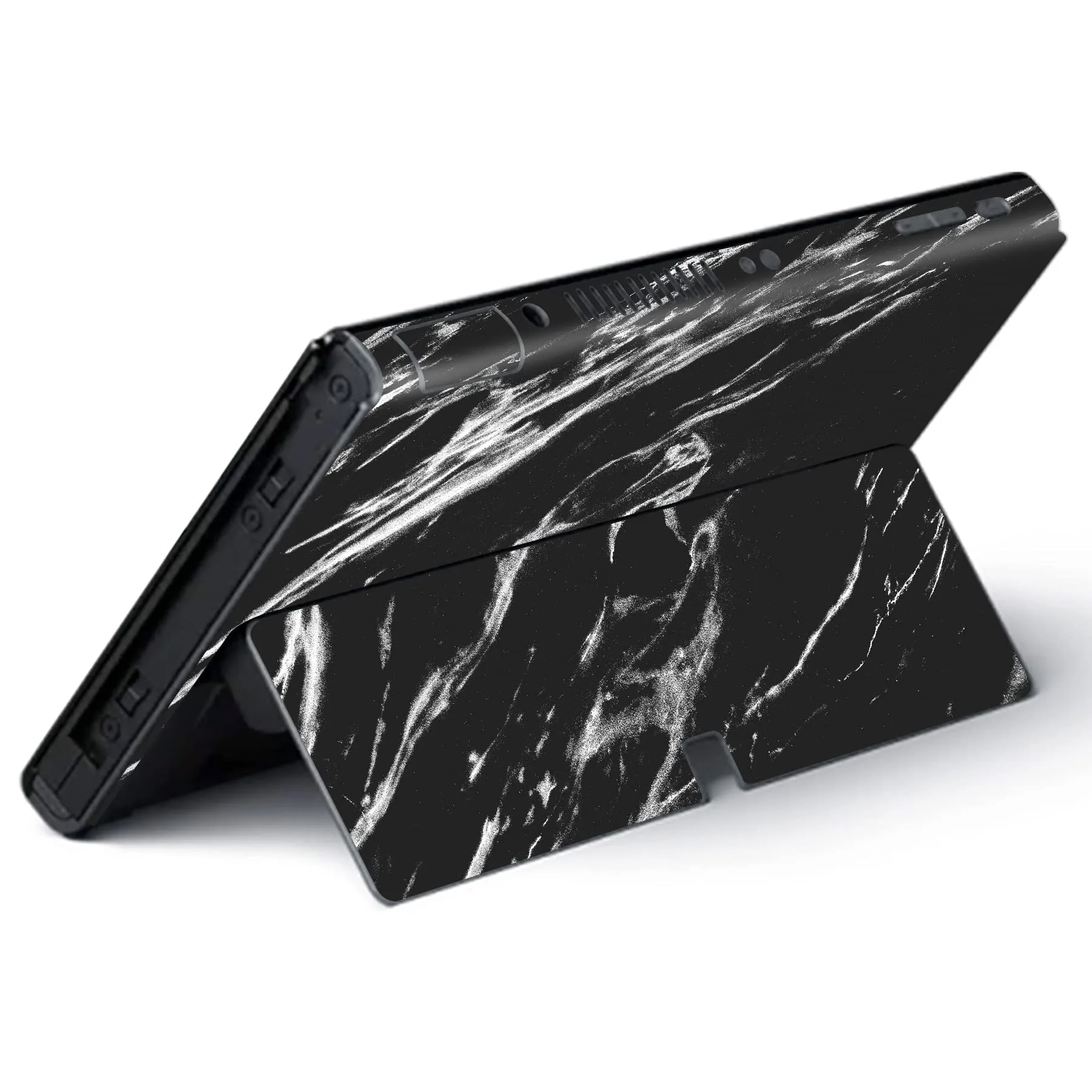 playvital Adesivo per Nintendo Switch OLED, Marmo Nero Moderno - immagine 5