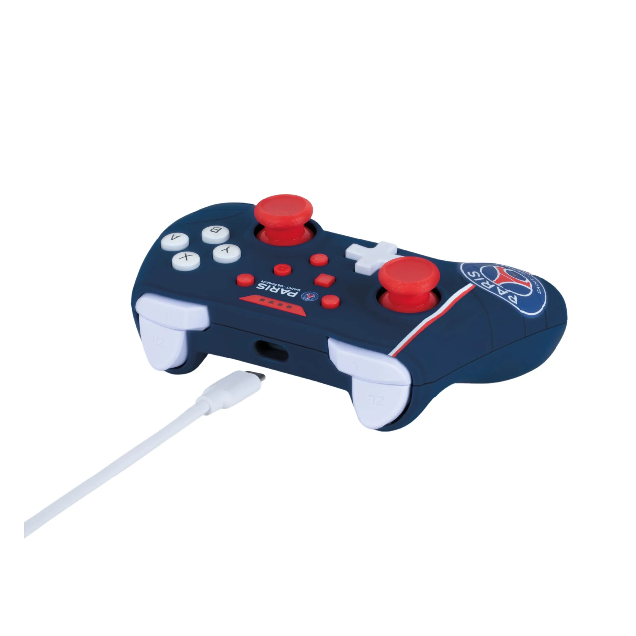 Konix PSG Controller per Nintendo Switch e PC, Funzione Vibrazione, Cavo 3m - Blu, Bianco e Rosso - immagine 2
