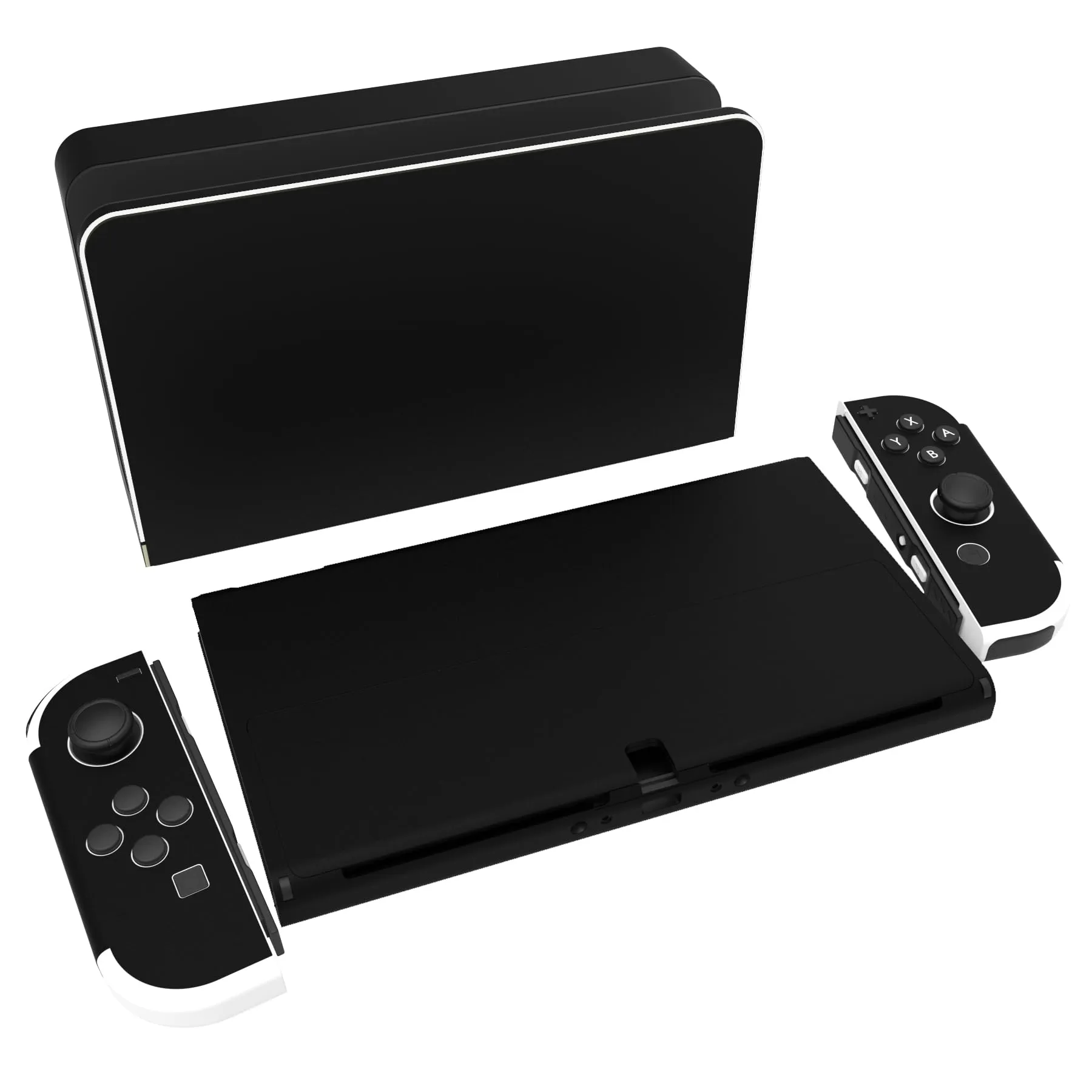 playvital Adesivo per Nintendo Switch OLED, Nero - immagine 1