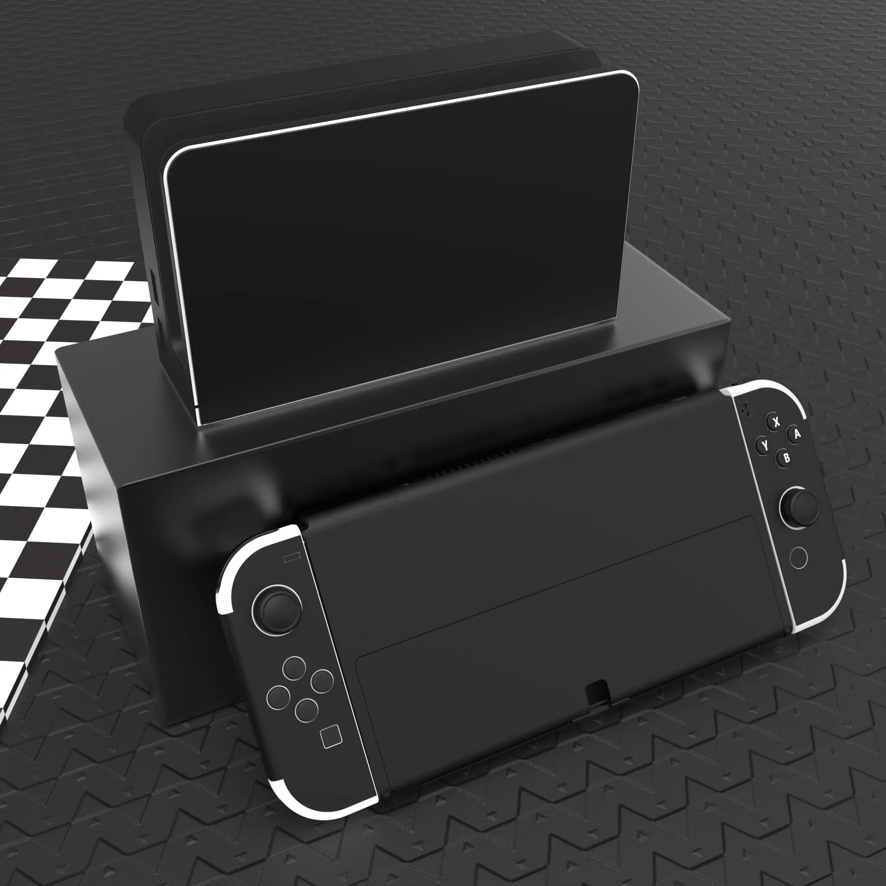 playvital Adesivo per Nintendo Switch OLED, Nero - immagine 2
