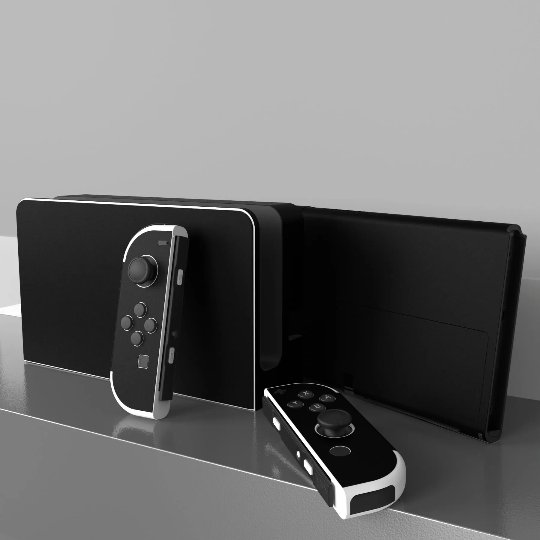 playvital Adesivo per Nintendo Switch OLED, Nero - immagine 3