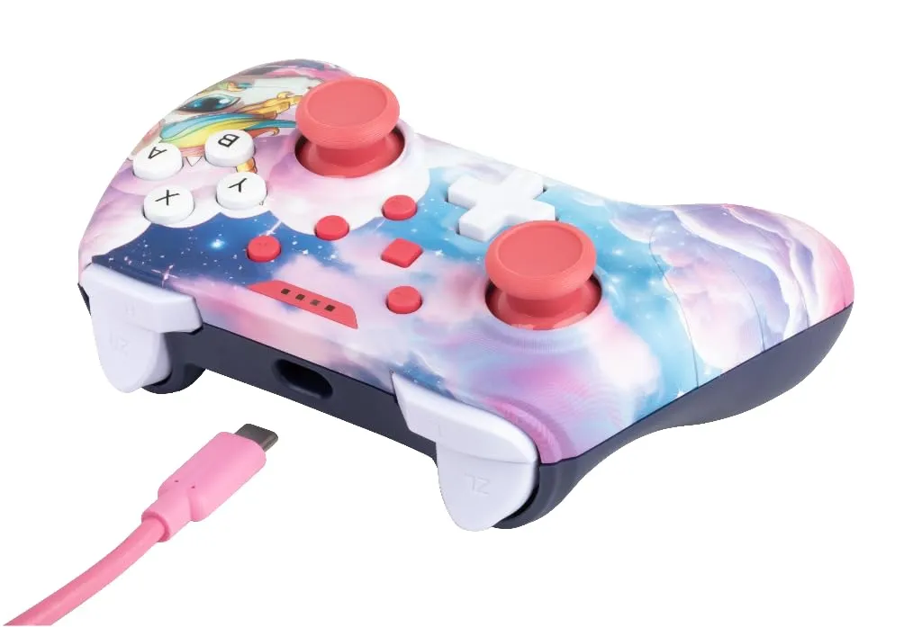 Konix Controller con cavo per Nintendo Switch, Switch 2 e PC, Fantasia Be Dreamy unicorno - immagine 3