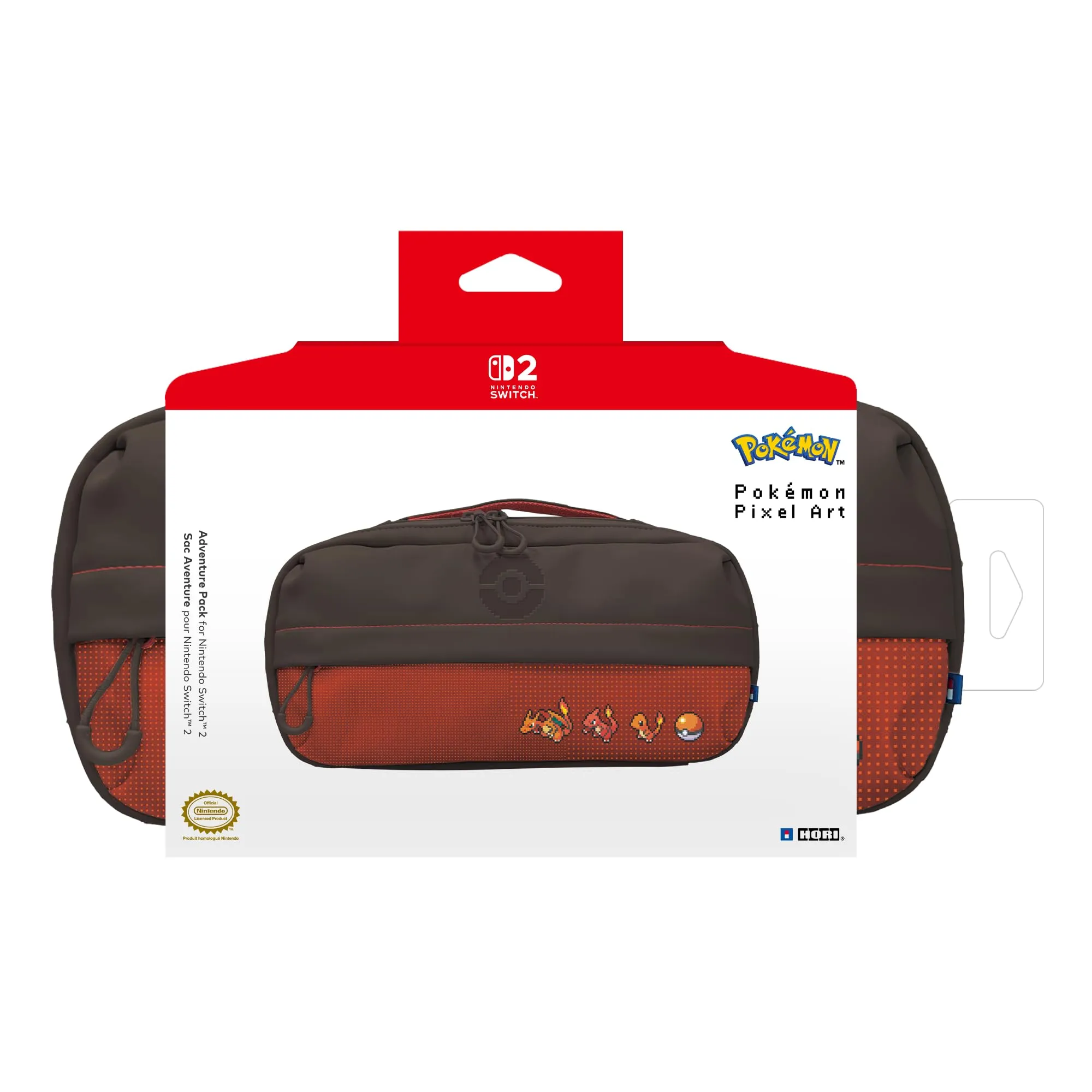 Hori Adventure Pack Borsa a tracolla doppia funzione (Pokémon Pixel Rosso) per Nintendo Switch 2, Switch, Switch Lite e Switch OLED - immagine 2