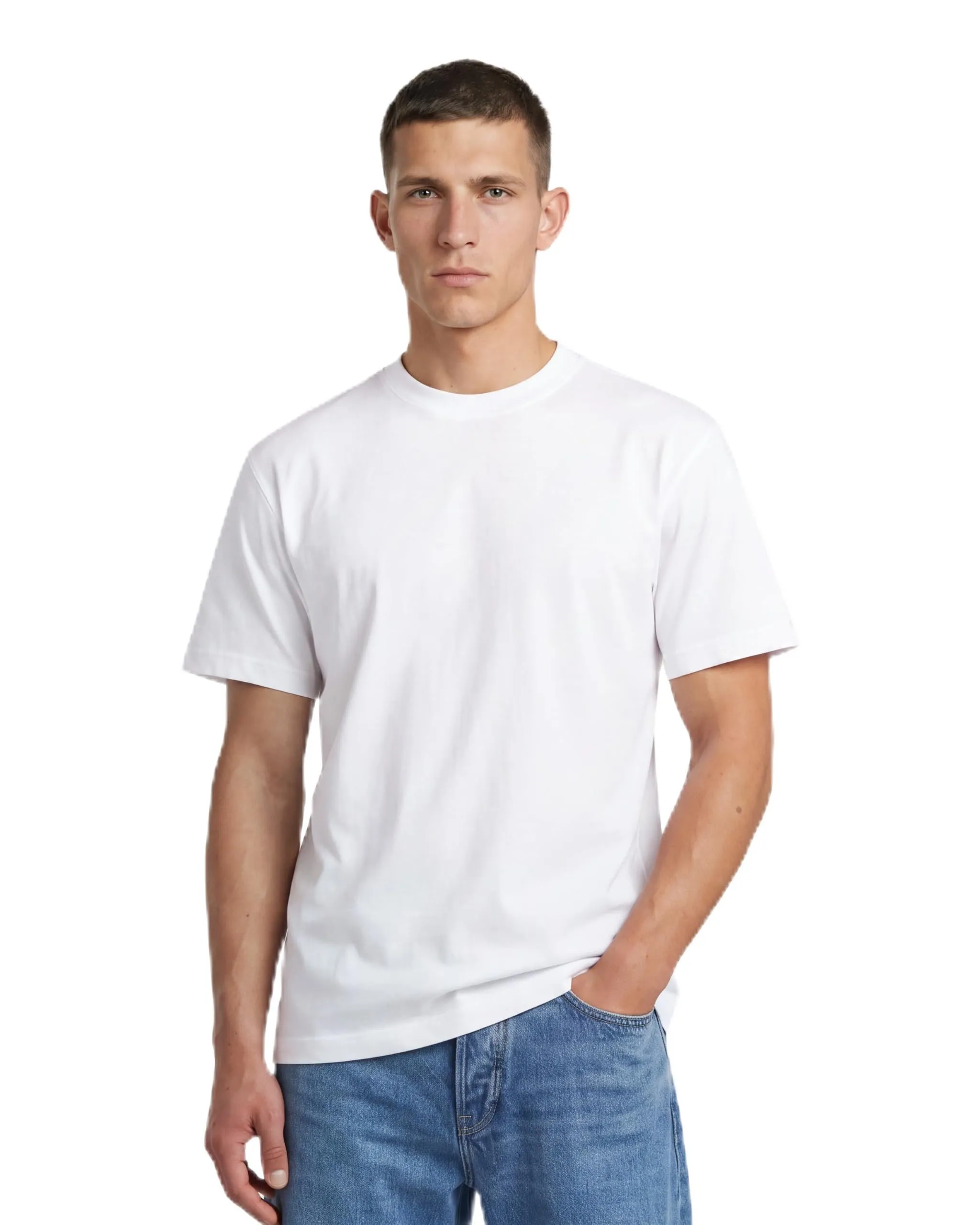 G-Star Raw C.V. Layered Back T-Shirt, White, Men's S - immagine 1