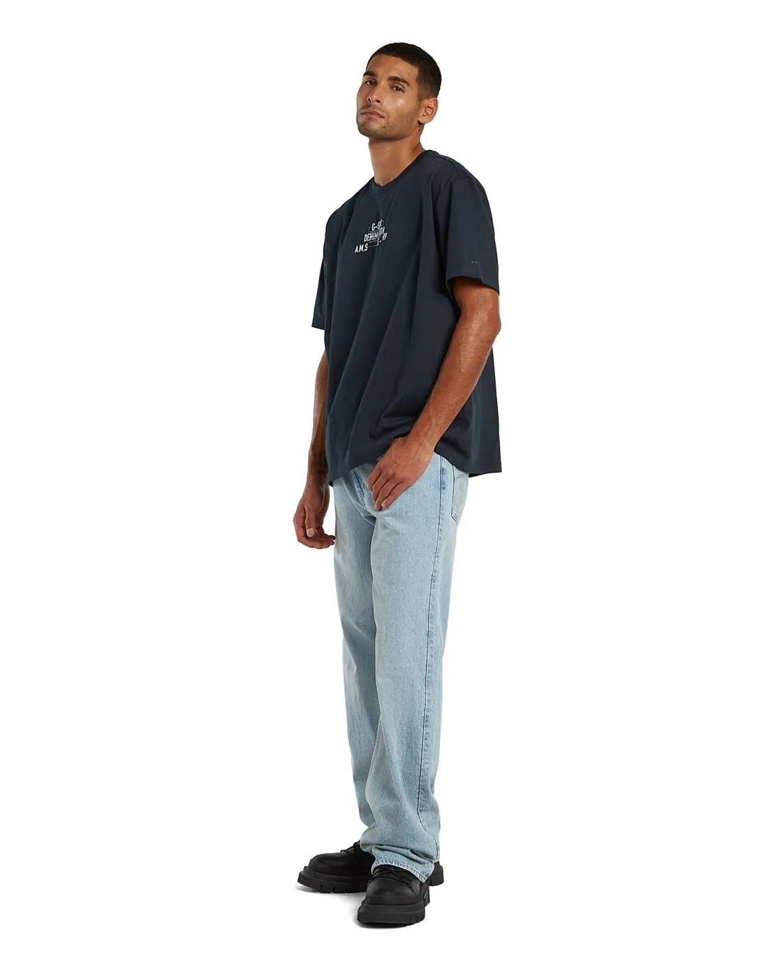 G-Star Raw C.V. Multi Technique Graphic Relaxed T-Shirt, Blue, Men's XS - immagine 6