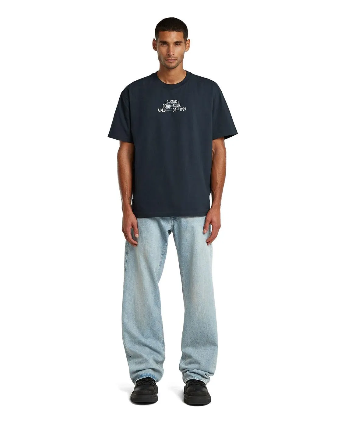 G-Star Men's Multi Technique Relaxed T-Shirt - Blue, Size L - immagine 3