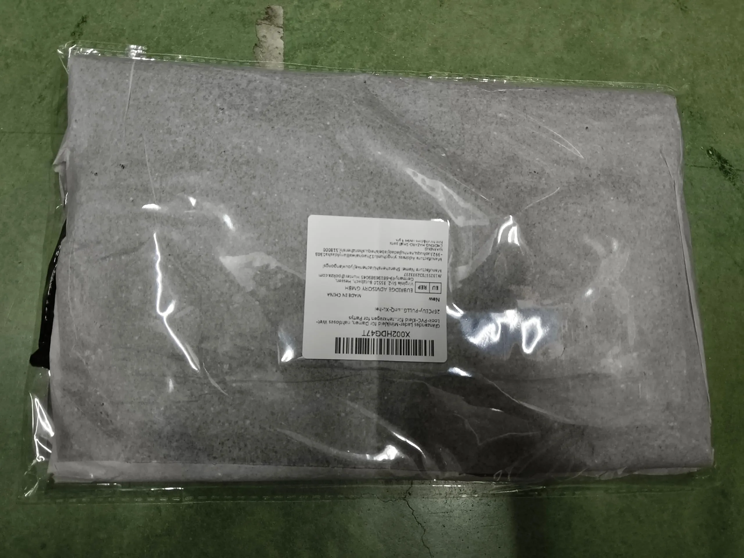 MANJIAMEI Mini Abito da Donna in Pelle Lucida Senza Maniche con Chiusura Lampo Frontale e Colletto Alto, Nero, 3XL - immagine 7