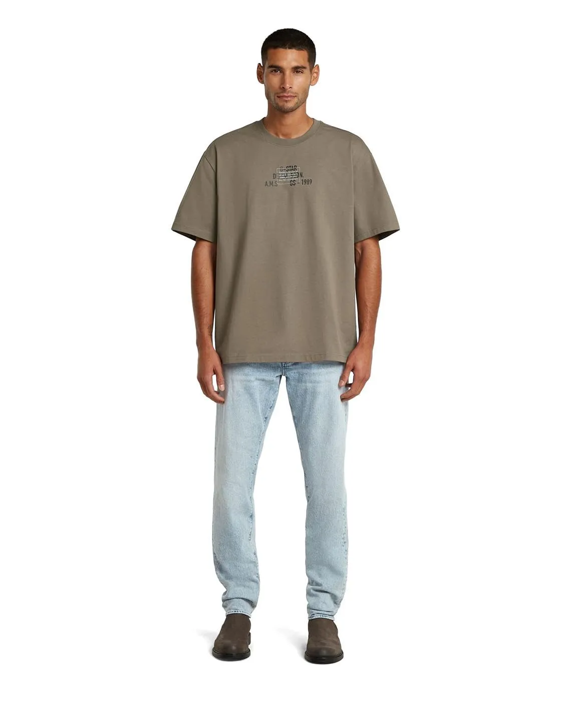 G-Star Men's Multi Technique Relaxed T-Shirt - Brown, Size L - immagine 3
