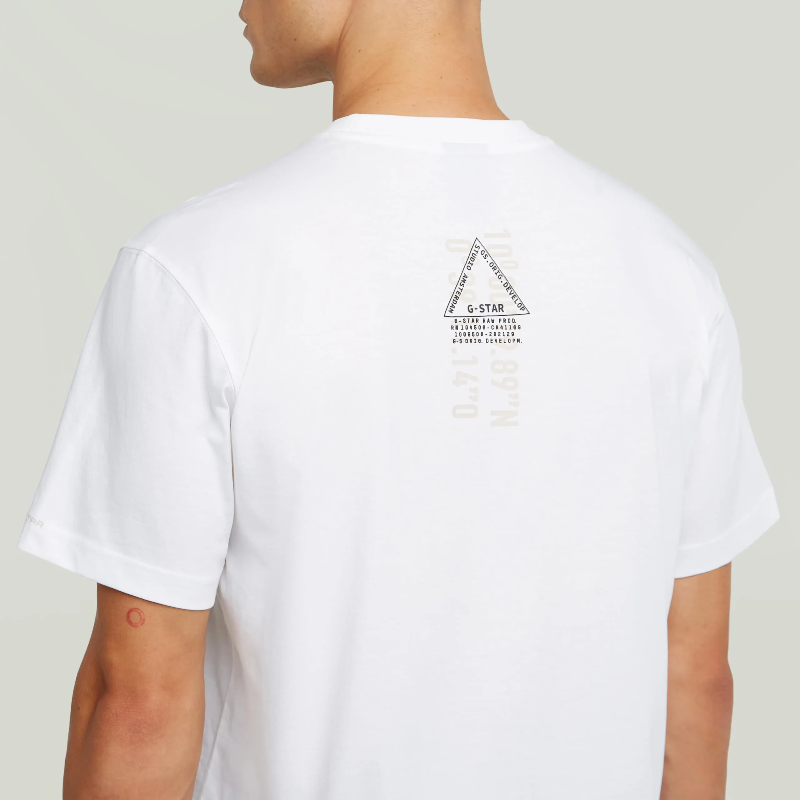 G-Star Men's Layered Back T-Shirt - White, Size M - immagine 5