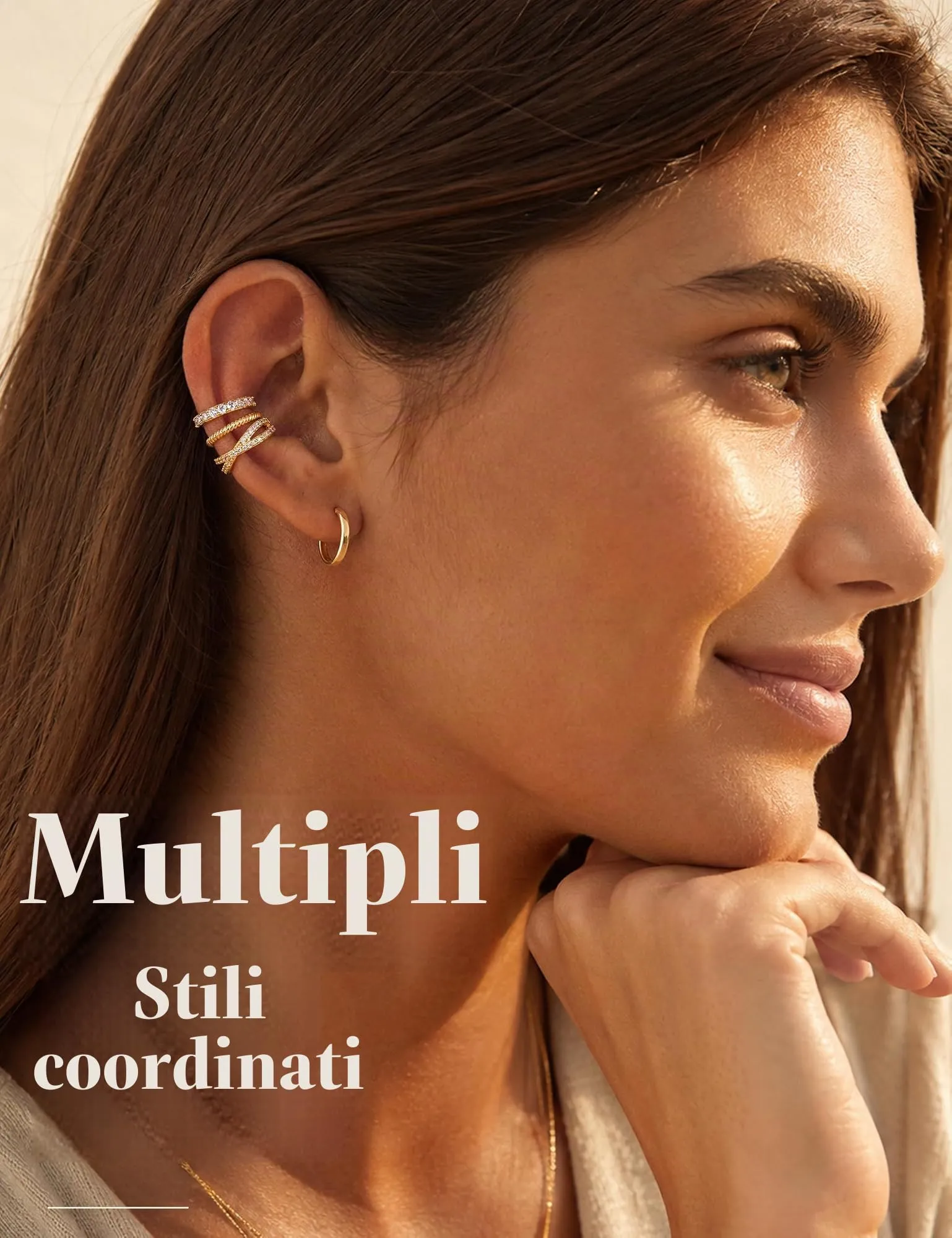 ADRAMATA Ear Cuff Orecchini Senza Buco, 4 Paia - immagine 4