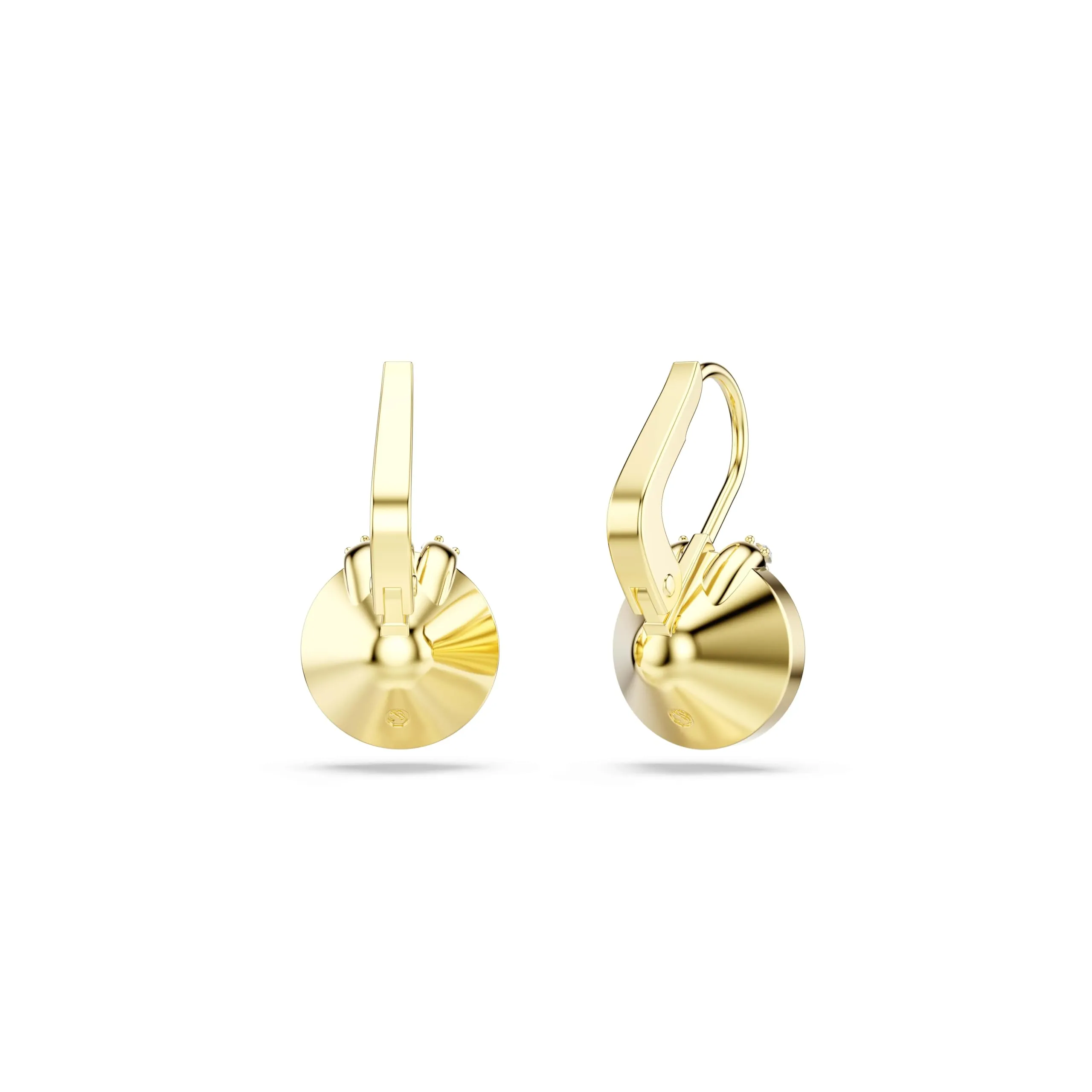 Swarovski Bella V Orecchini Pendenti con Cristalli Verdi, Taglio Round, Placcatura in Tonalità Oro - immagine 4