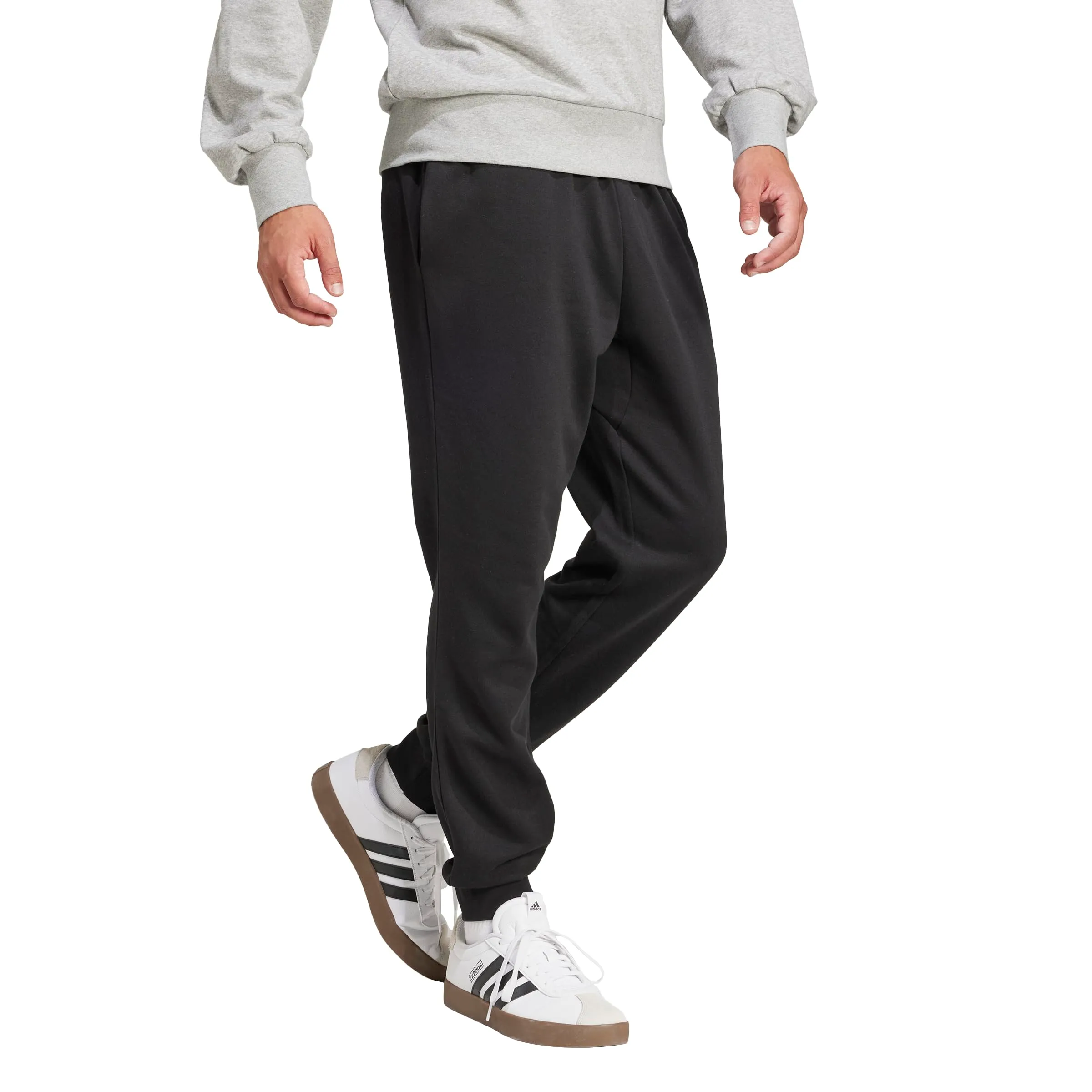 Adidas Essentials Feelcozy Pantaloni in Pile da Uomo, Nero/Bianco, S Tall - immagine 4