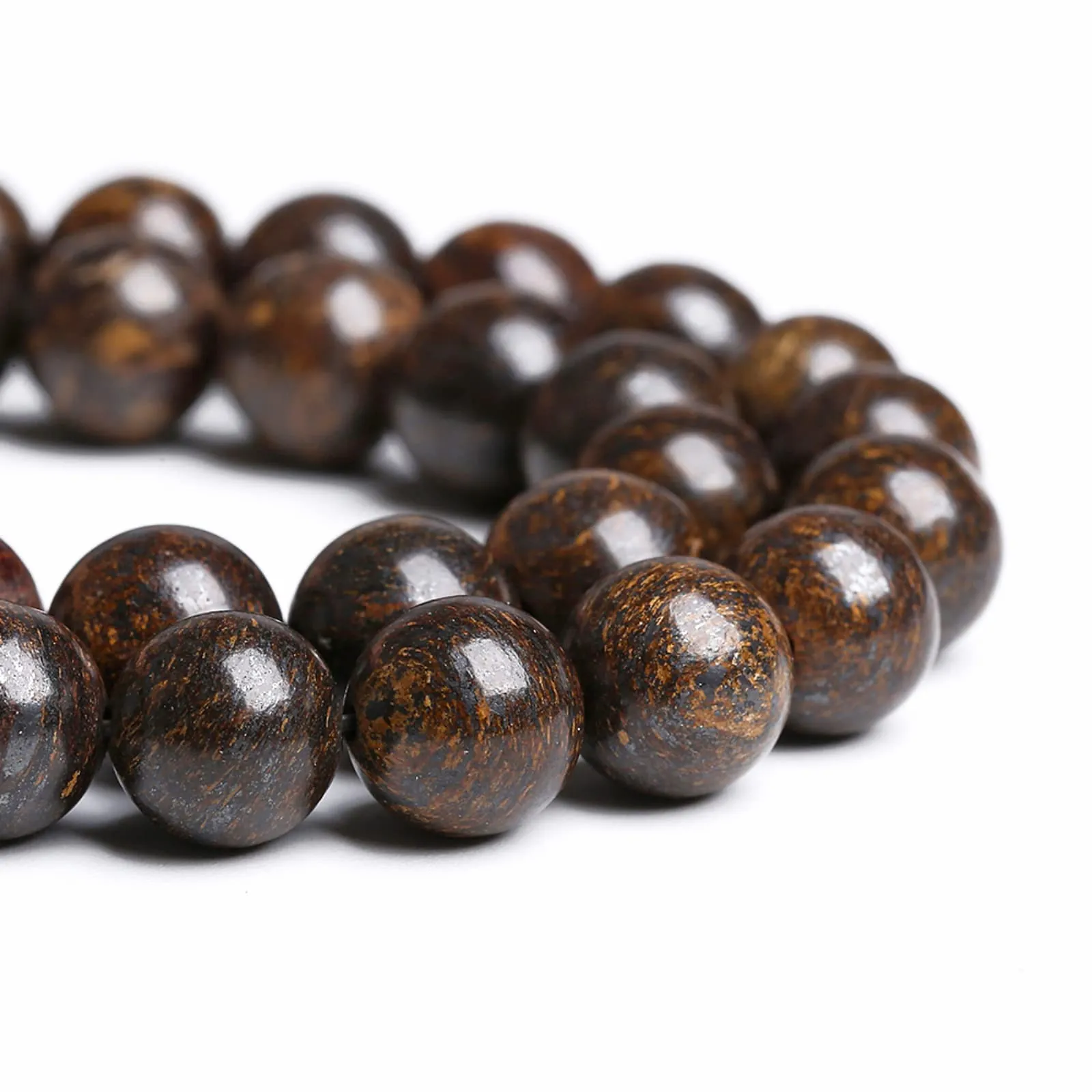 jiejinyu Perline in Pietra Naturale di Bronzite, 8 mm, 45 Pezzi - immagine 1