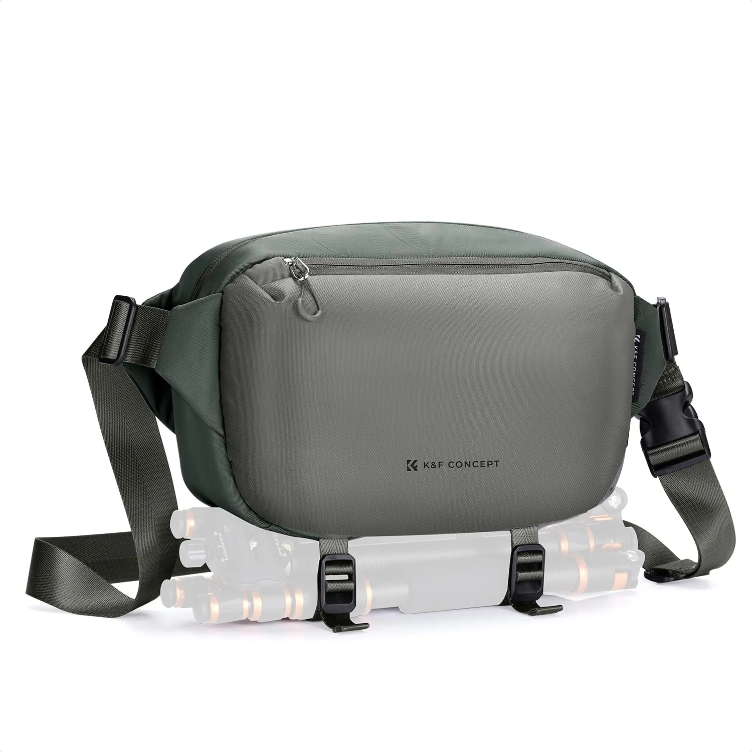 K&F CONCEPT Borsa Foto Tracolla Impermeabile Antiurto 33cm Nero Mimetico - immagine 1