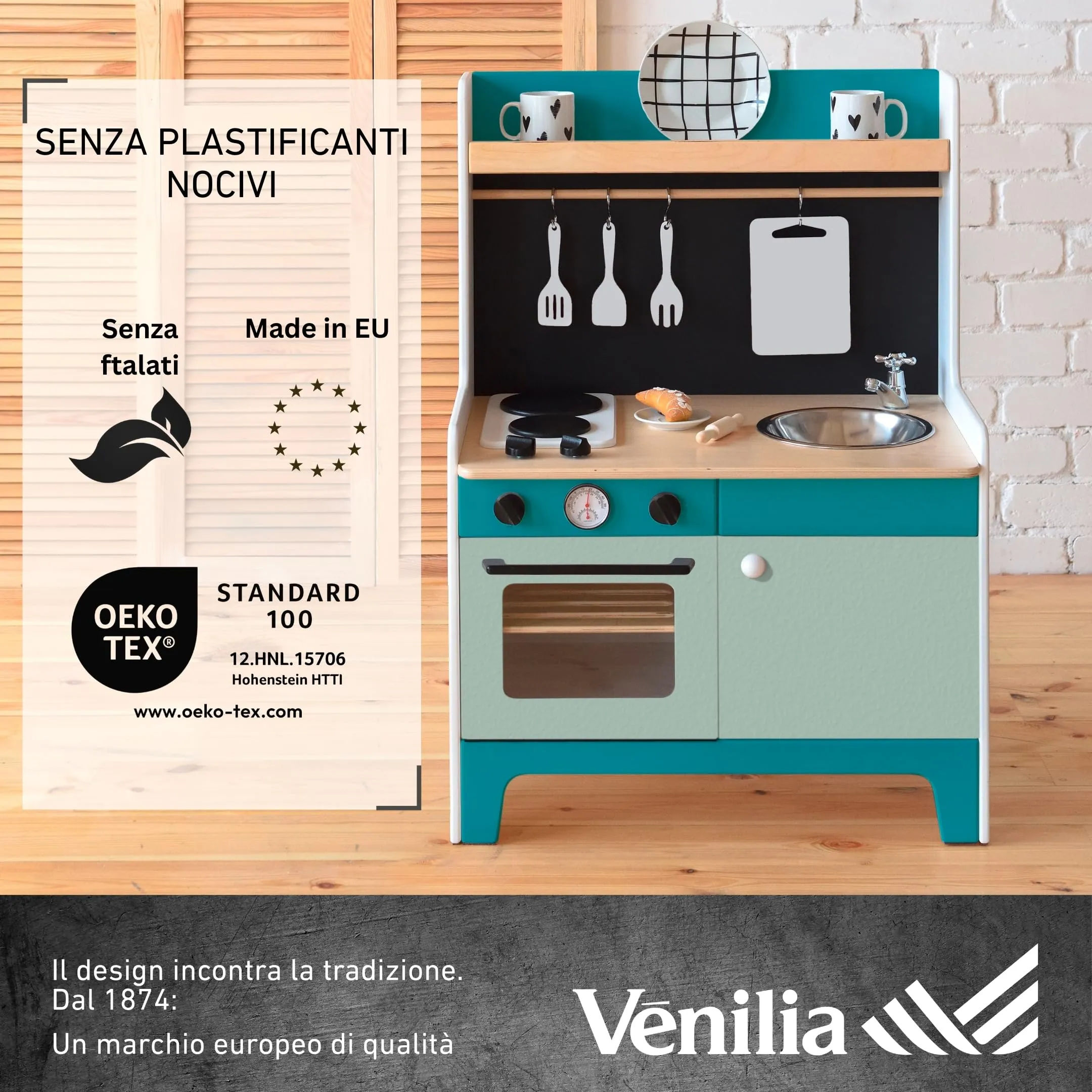 Vénilia Unimat Pellicola Adesiva per Mobili, Verde Salvia, 45 cm x 2 m, PVC - immagine 4
