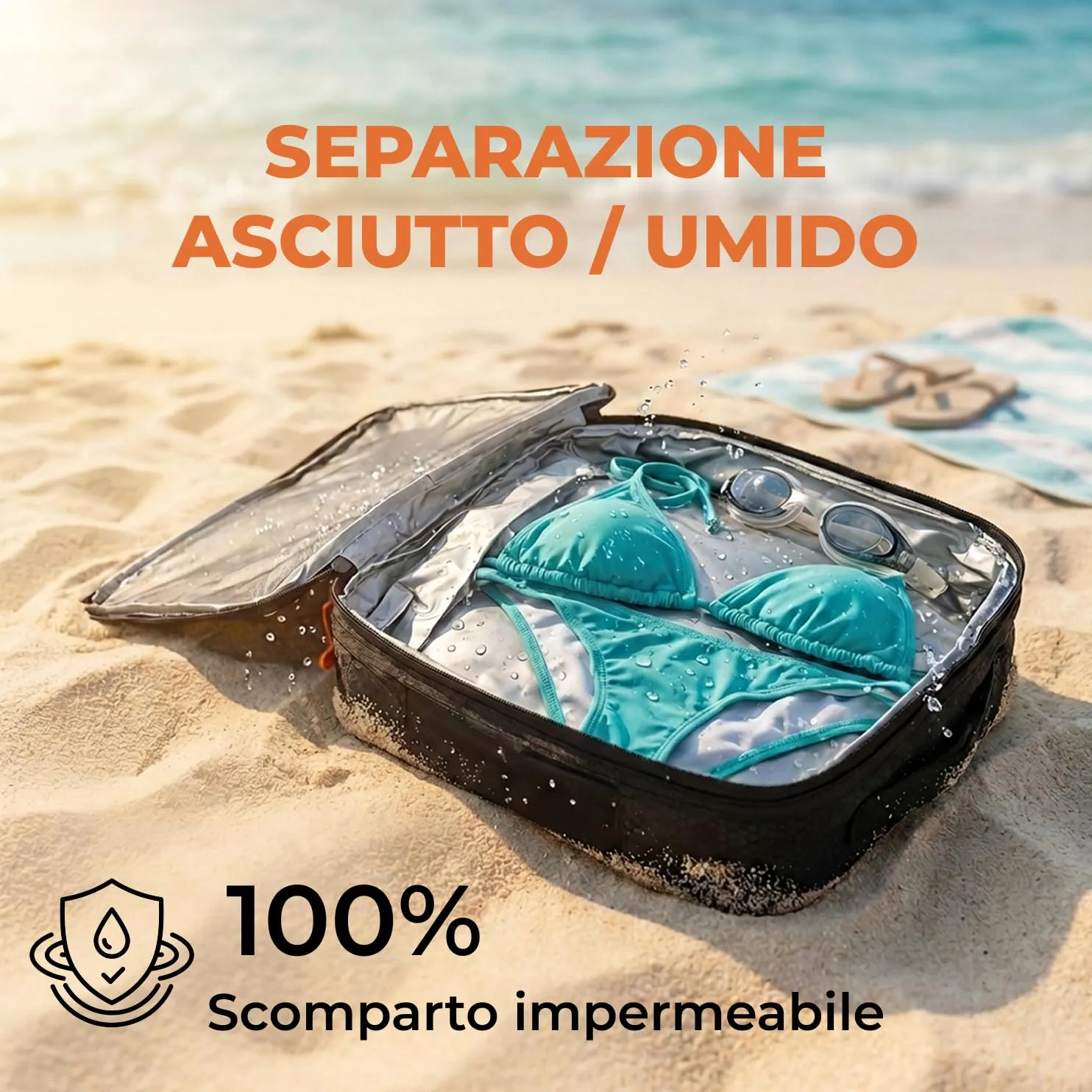 LOONARA Travel Sacchetti Compressibili per Valigie e Zaini, Set 4 Pezzi, Midnight Escape - Nero - immagine 4