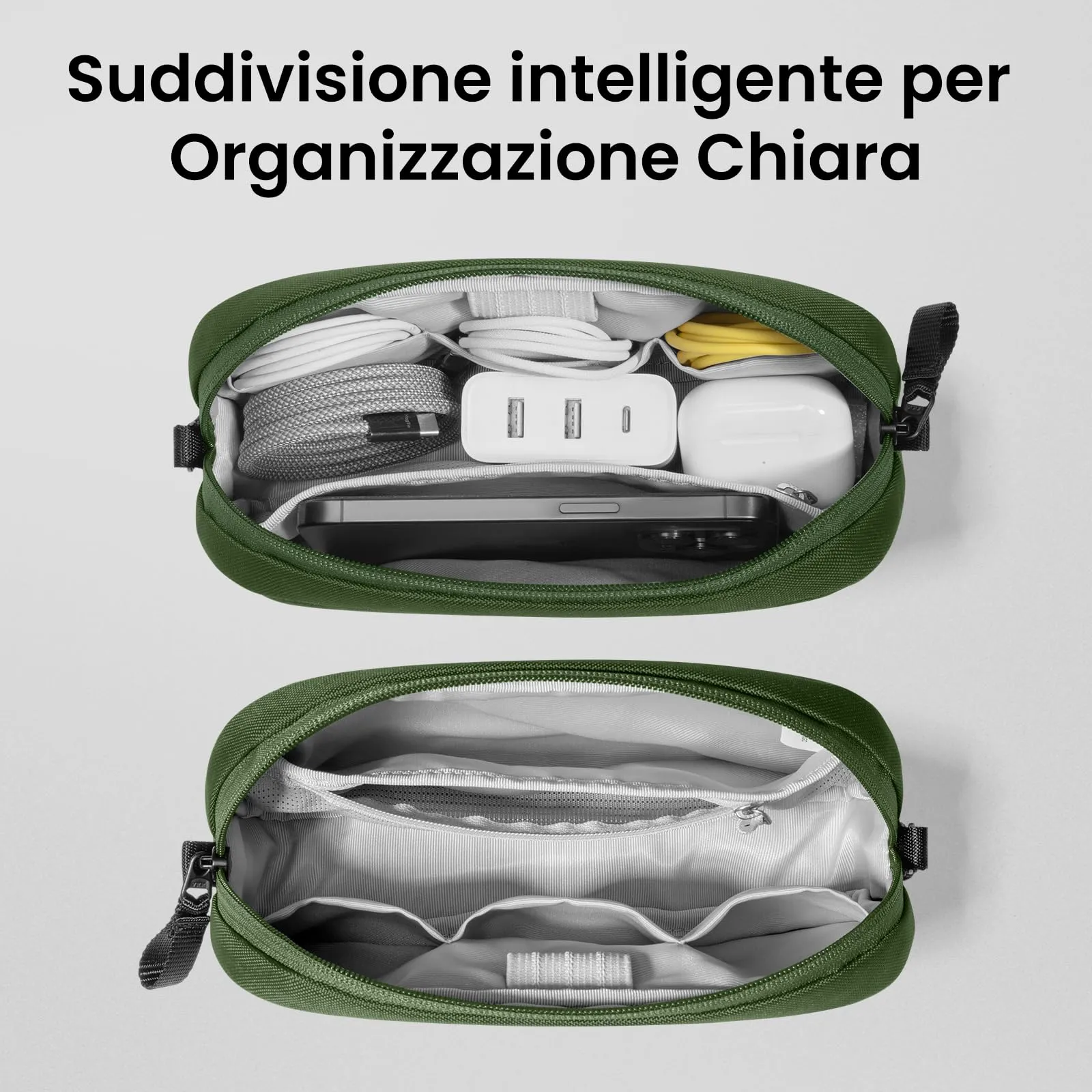 tomtoc Light-T12 Borsa Organizer Accessori Viaggio Tech Pouch - immagine 2