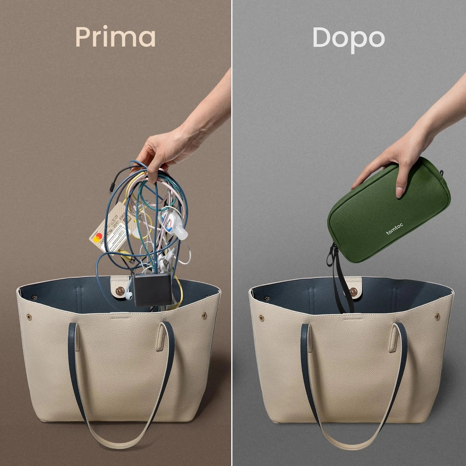 tomtoc Light-T12 Borsa Organizer Accessori Viaggio Tech Pouch - immagine 4