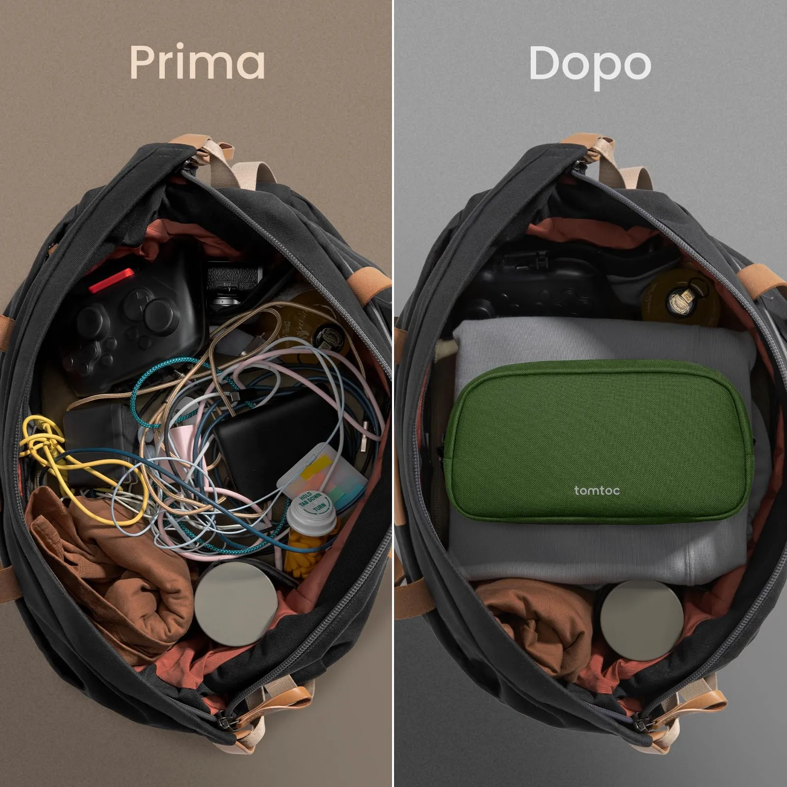 tomtoc Light-T12 Borsa Organizer Accessori Viaggio Tech Pouch - immagine 5