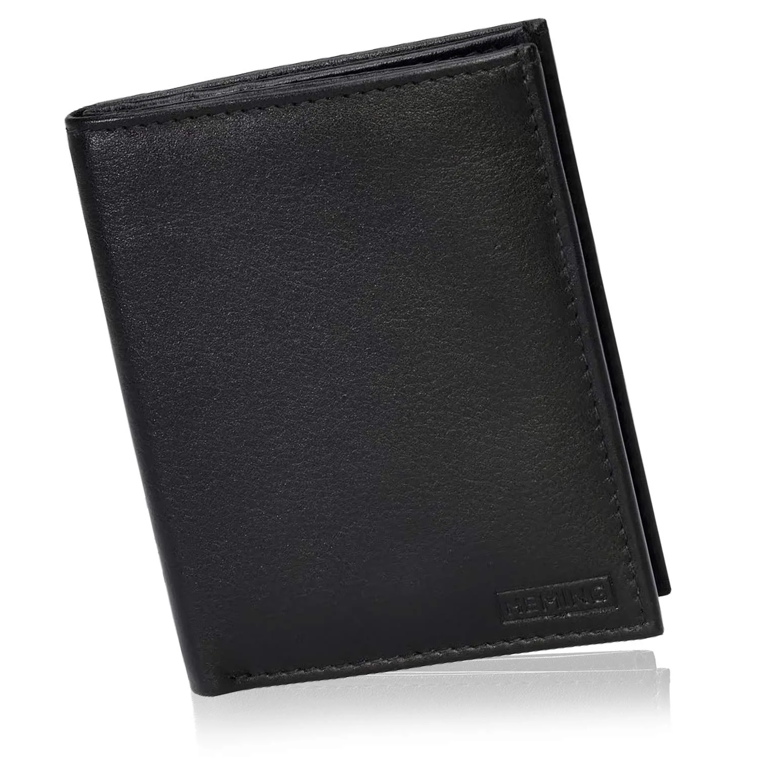 HEMING Portafoglio uomo slim in pelle nero - immagine 1
