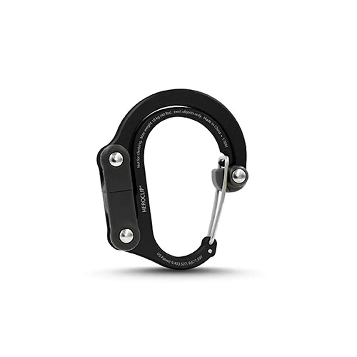 Gear Aid HeroClip Mini Moschettone e gancio, Nero - immagine 1