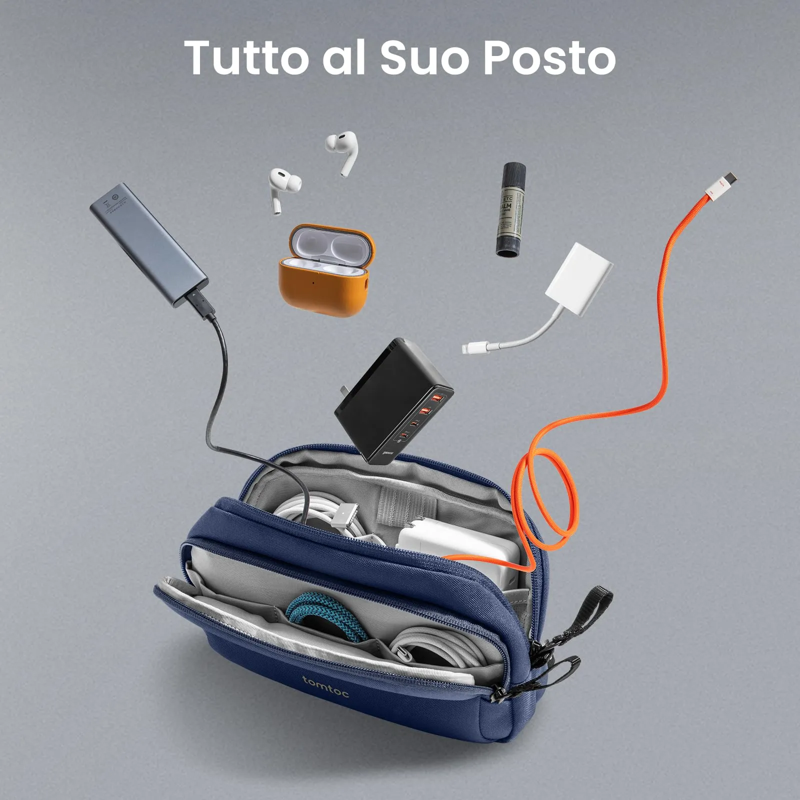 tomtoc Borsa Organizer per Elettronica e Accessori da Viaggio Light-T12 - immagine 8