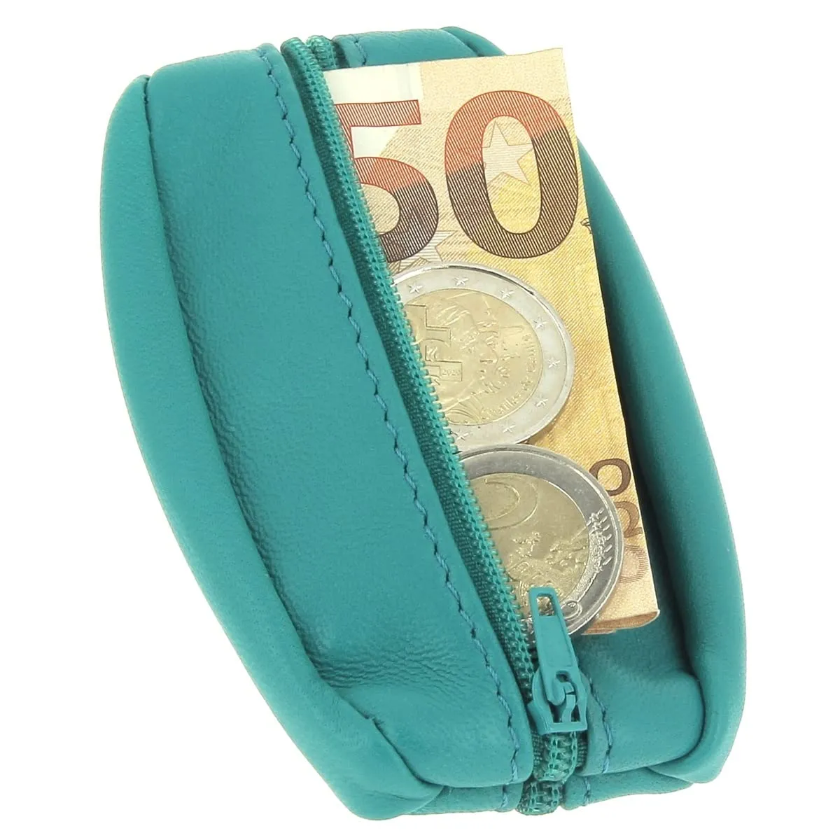Karl Loven Porta Monete Uomo in Vera Pelle, Nero Giada, 10,5 x 6 x 1 cm - immagine 4