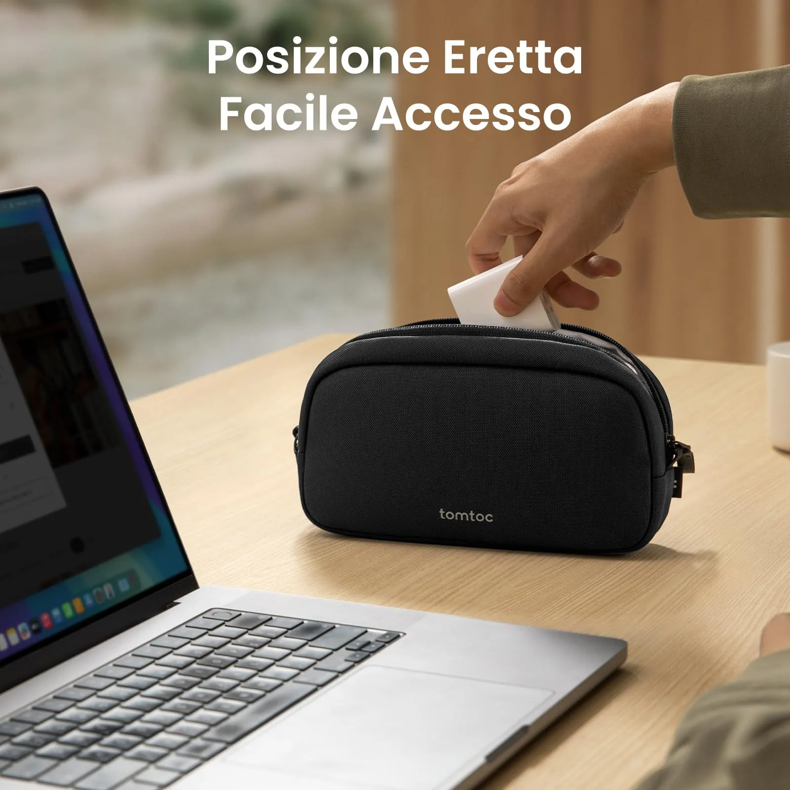 tomtoc Light-T12 Borsa Organizer Accessori Viaggio Tech Pouch - immagine 3